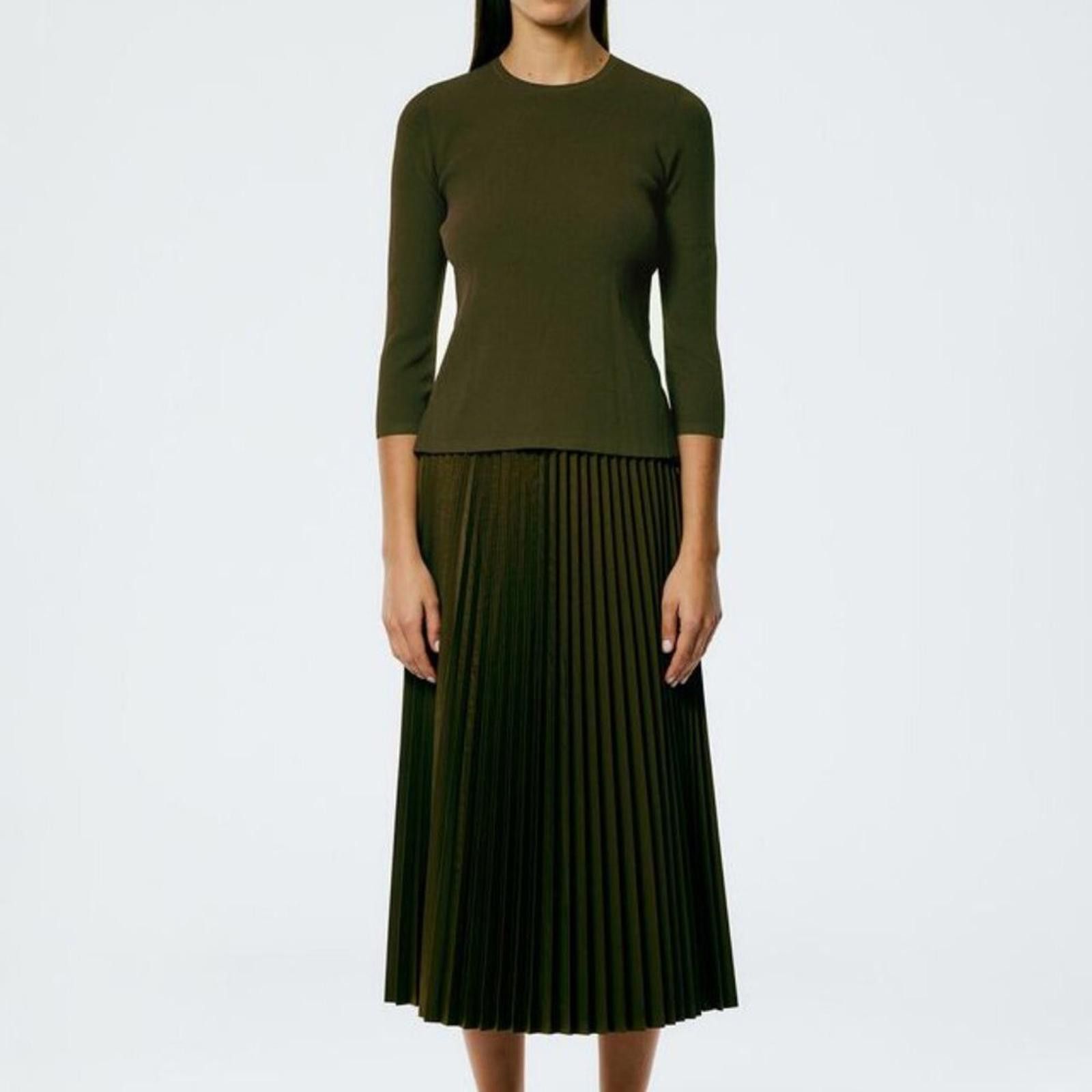 Tobias Birk Nielsen Tibi Giselle Stretch Sweater Circle Openback Pullover Size XL / US 12-14 / IT 48-50 - 8 Thumbnail