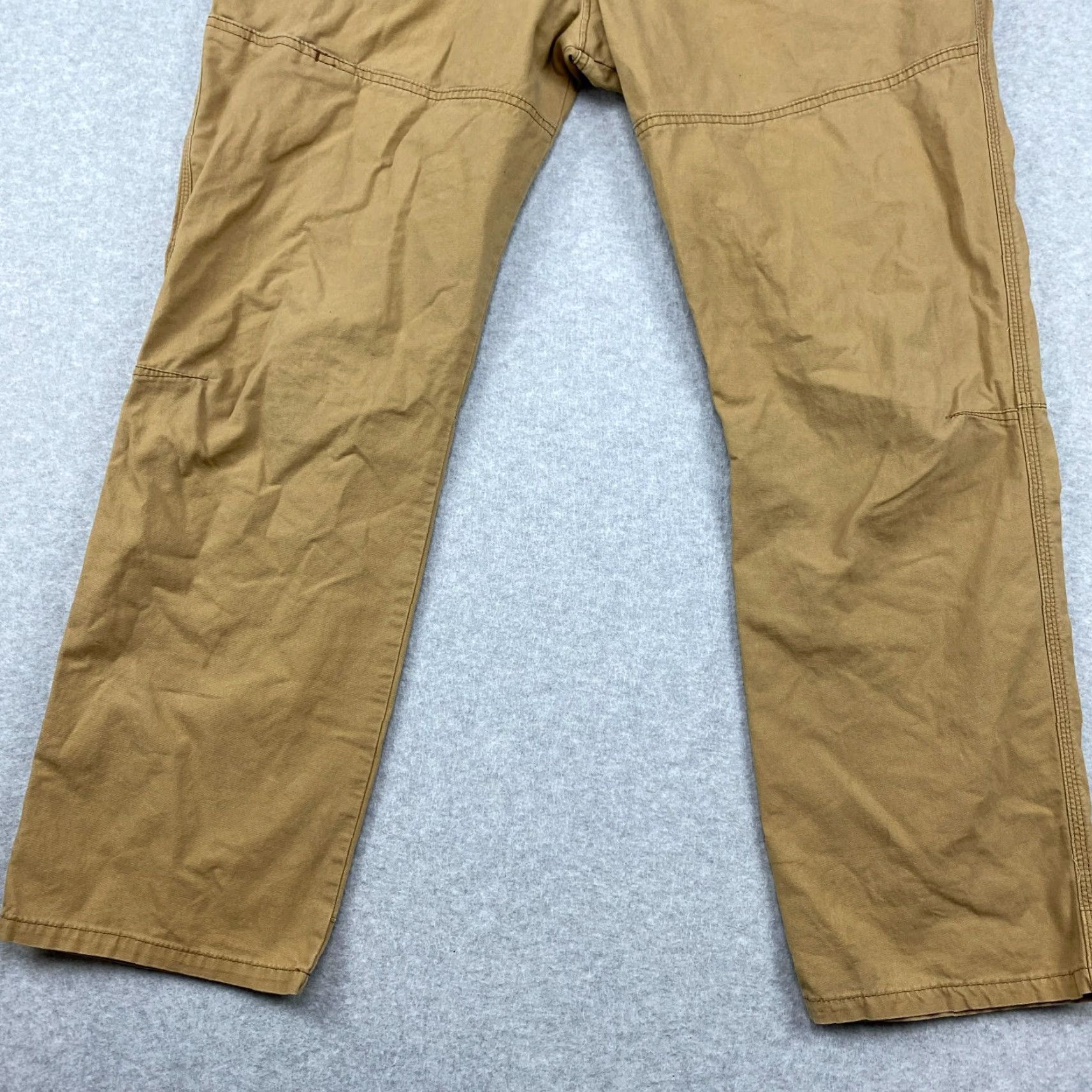 Wrangler Wrangler ATG Pants Mens 40 Tan Canvas Stretch Straight 5-Pocket Utility Belt Loops Zipper Regular Fit Size US 40 / EU 56 - 3 Thumbnail