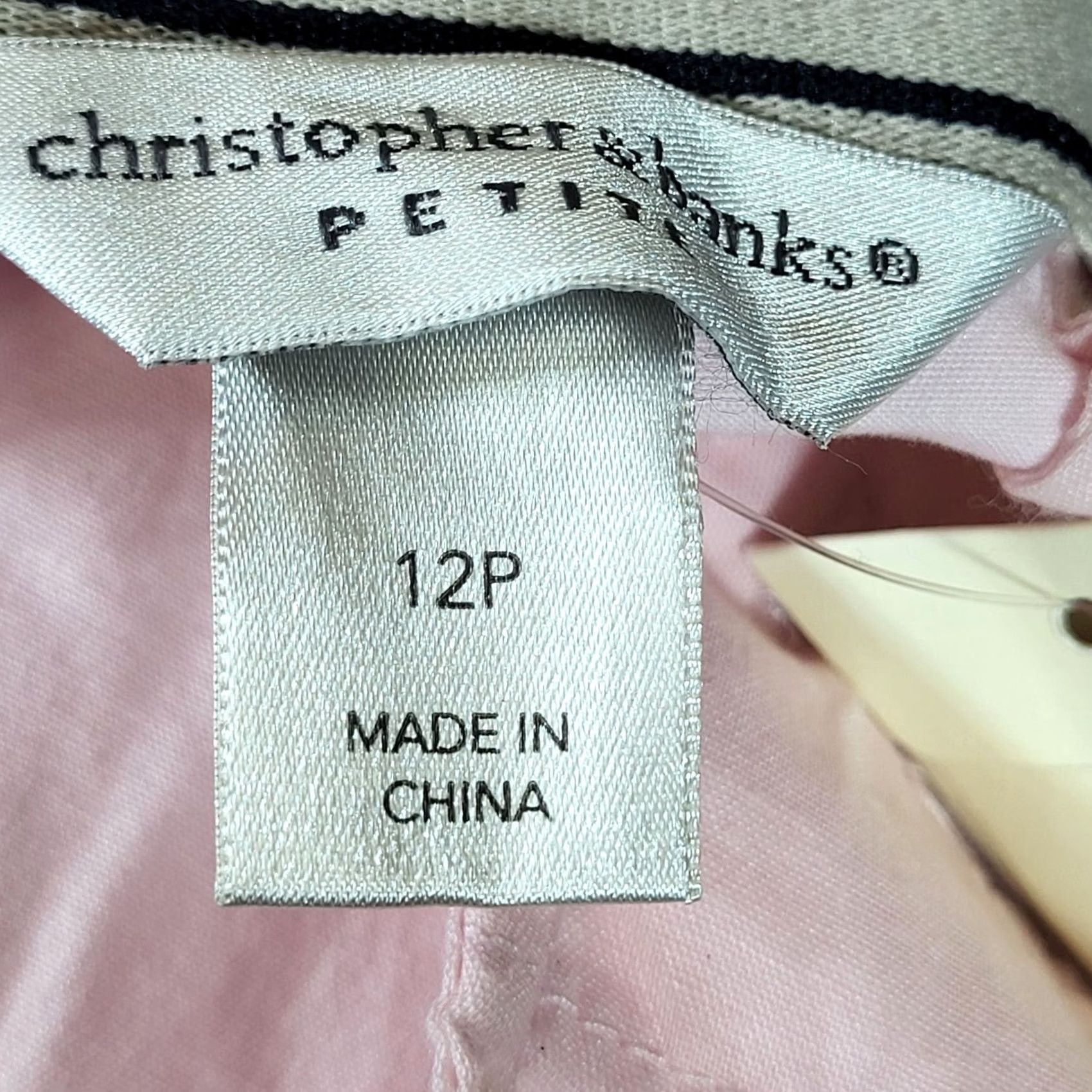 Vintage Christopher Banks Capri Pants Pink 12P Petite Flat Front Cotton Spandex Signature Comfort Women Pants Capri 12P Pink Mens? Size 34" / US 12 / IT 48 - 5 Thumbnail