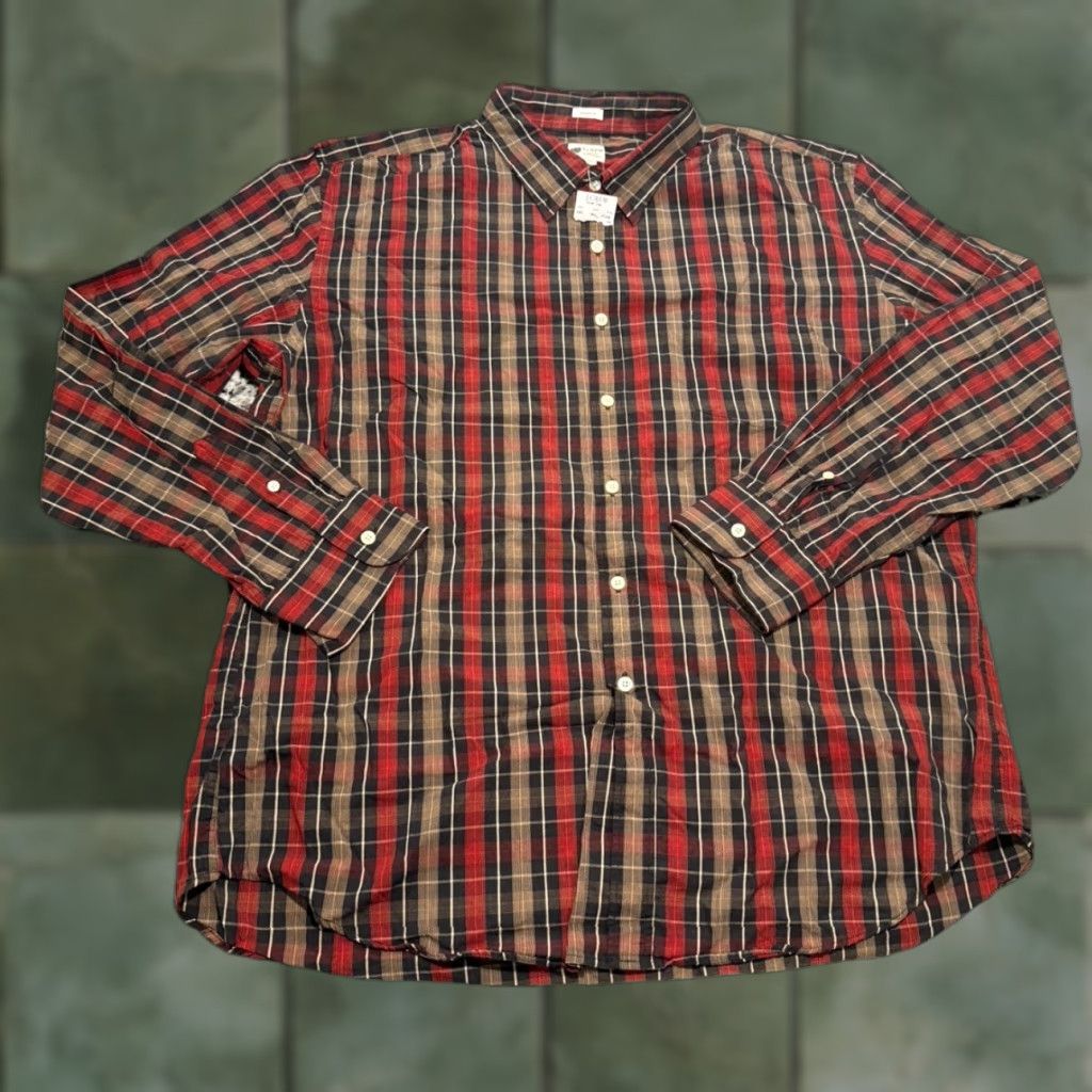 J.Crew J.Crew Tailored Fit Washed Stewart Tartan Plaid Shirt 2XL Multicolor Button-Up Mens Size US XXL / EU 58 / 5 - 1 Thumbnail