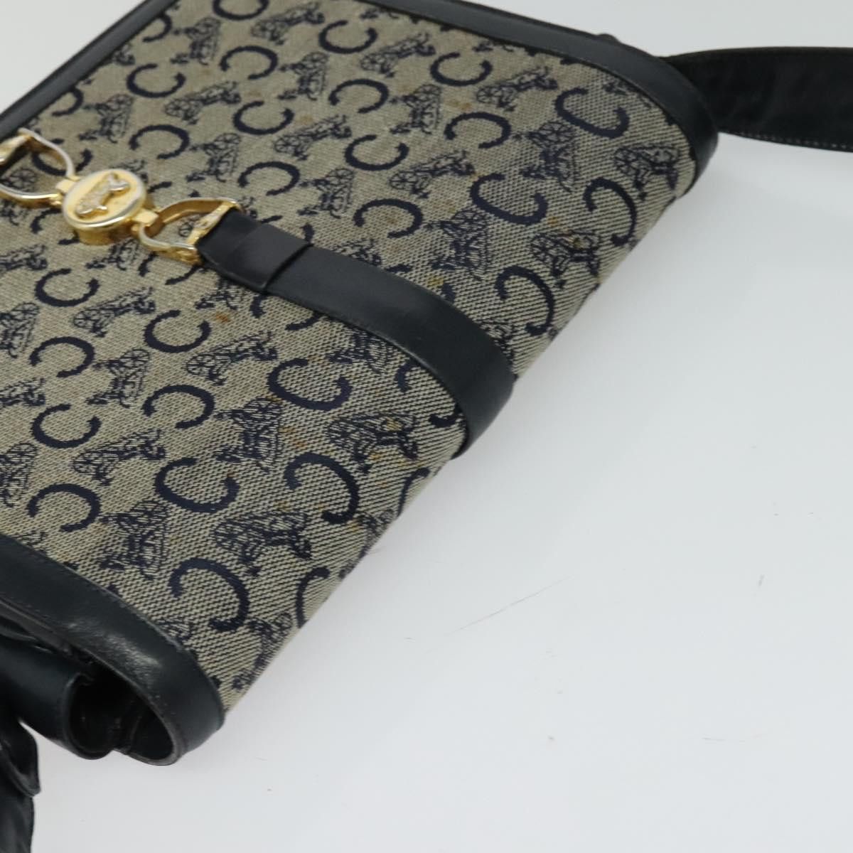 Celine CELINE C Sulky Shoulder Bag Canvas Navy Gold Size ONE SIZE - 6 Thumbnail