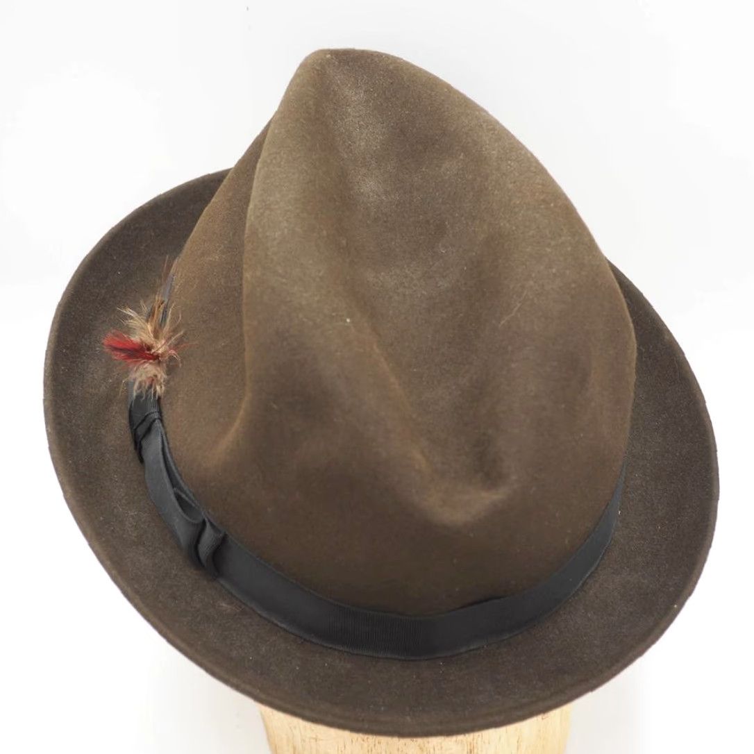 Vintage VINTAGE Fedora Brown Hat Mens John Barkley Pittsburgh Size ONE SIZE - 3 Thumbnail