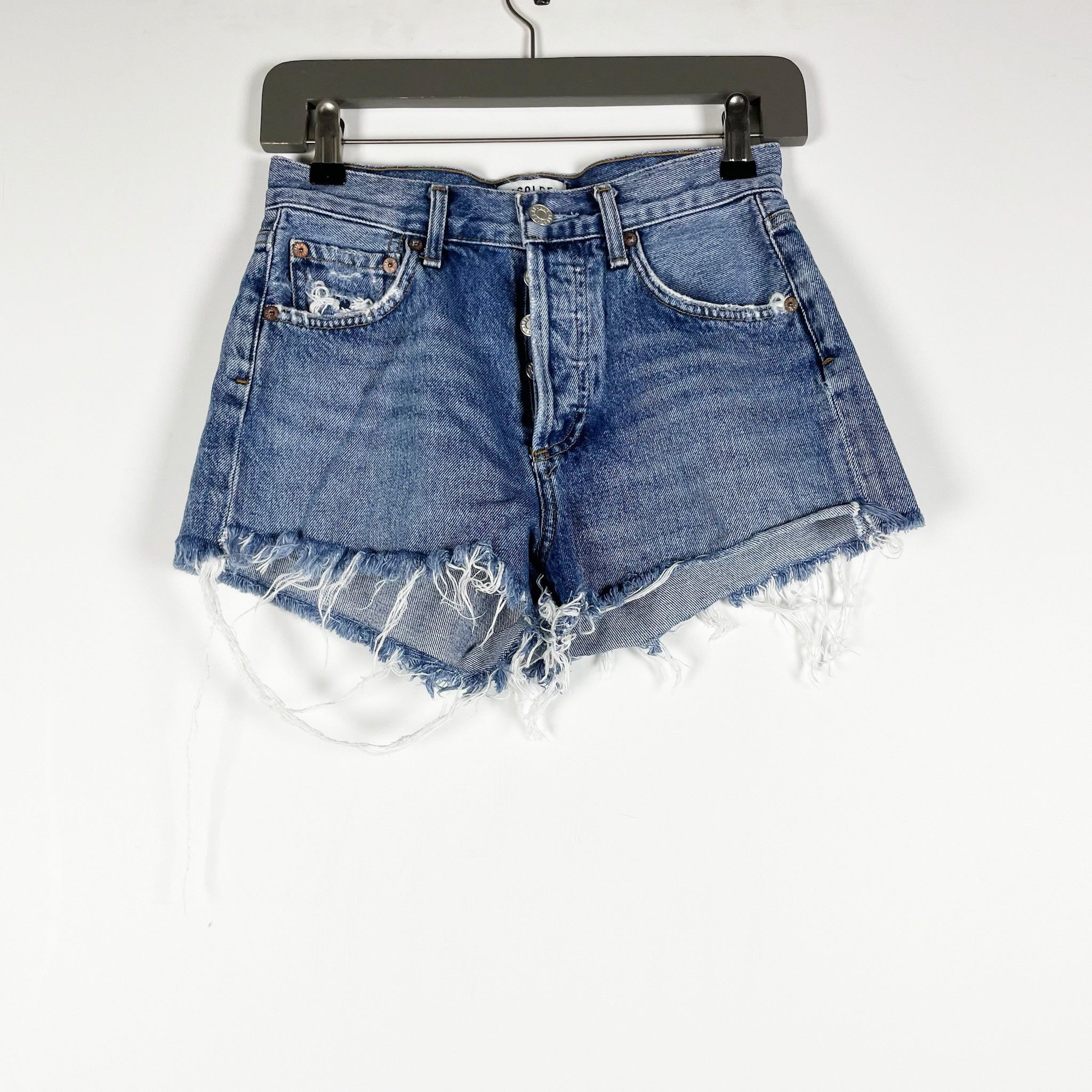 Agolde Agolde Parker Vintage Cut Off Cotton Denim Size 23" - 1 Thumbnail