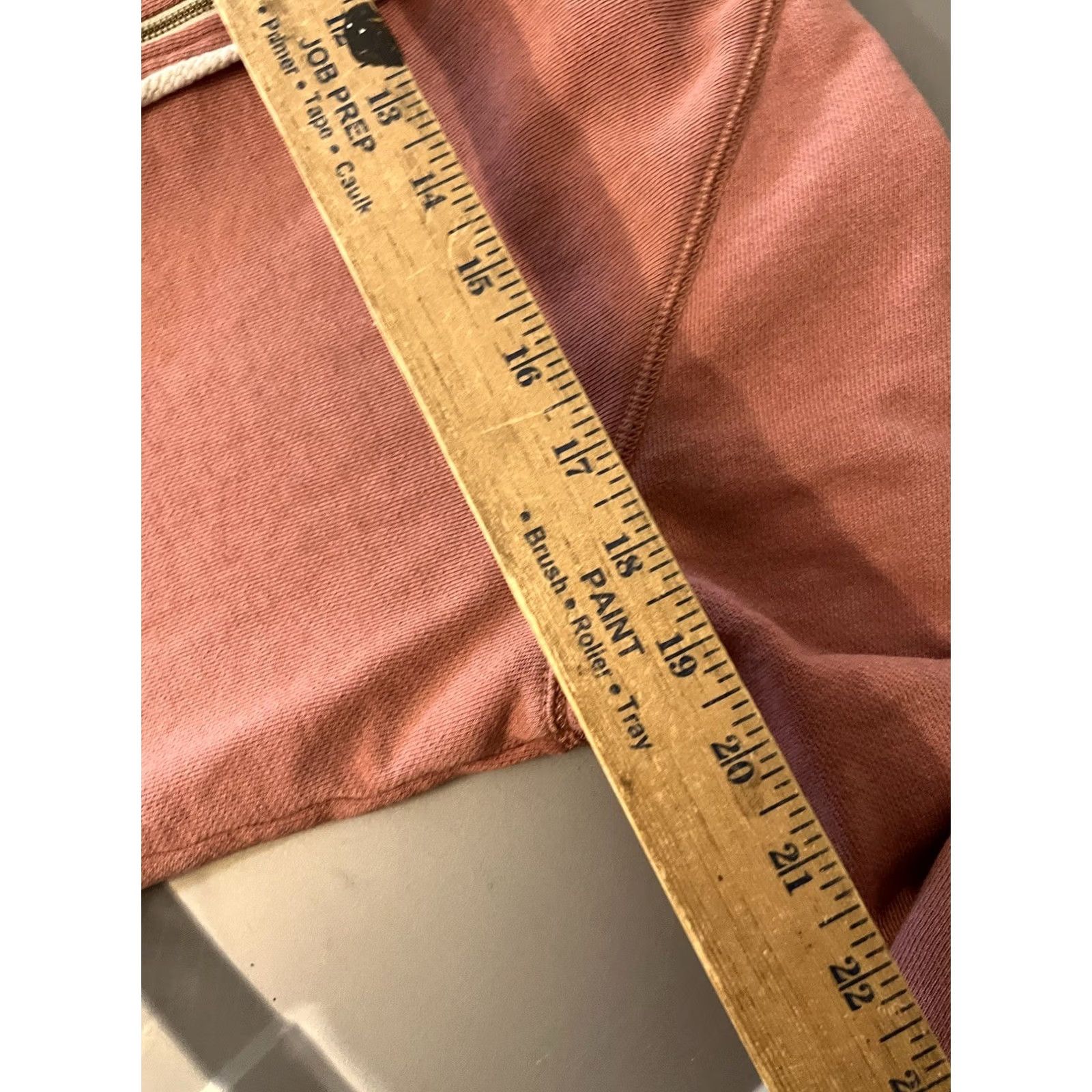Vintage Aerie Hoodie Women's M Pink Salmon Full Zip Drawstring Pockets Hooded Sweater Shirtless? Size M / US 6-8 / IT 42-44 - 5 Thumbnail