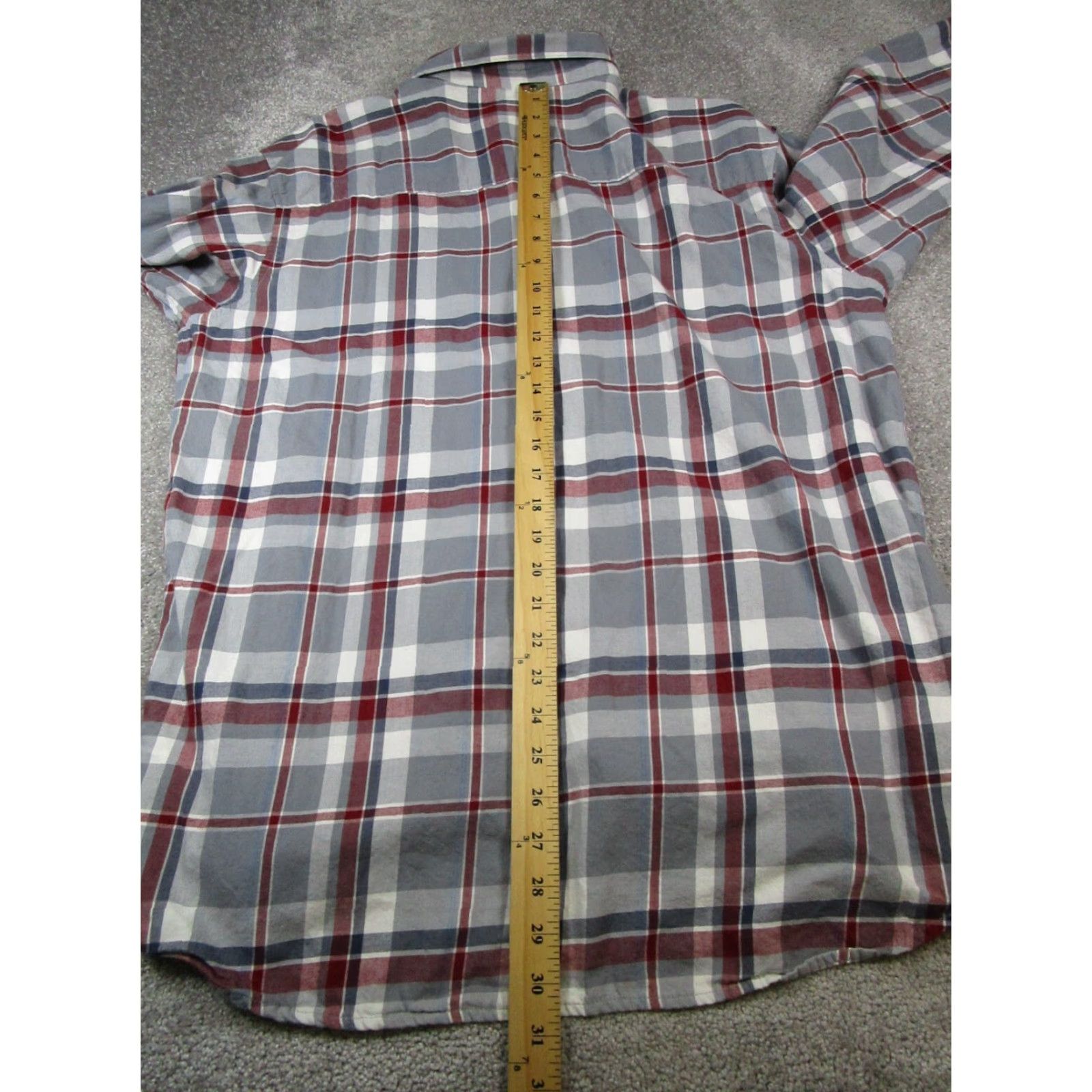 Vintage Columbia Shirt Mens Large Blue Gray Red Cotton Flannel Button-Up Size US L / EU 52-54 / 3 - 7 Thumbnail