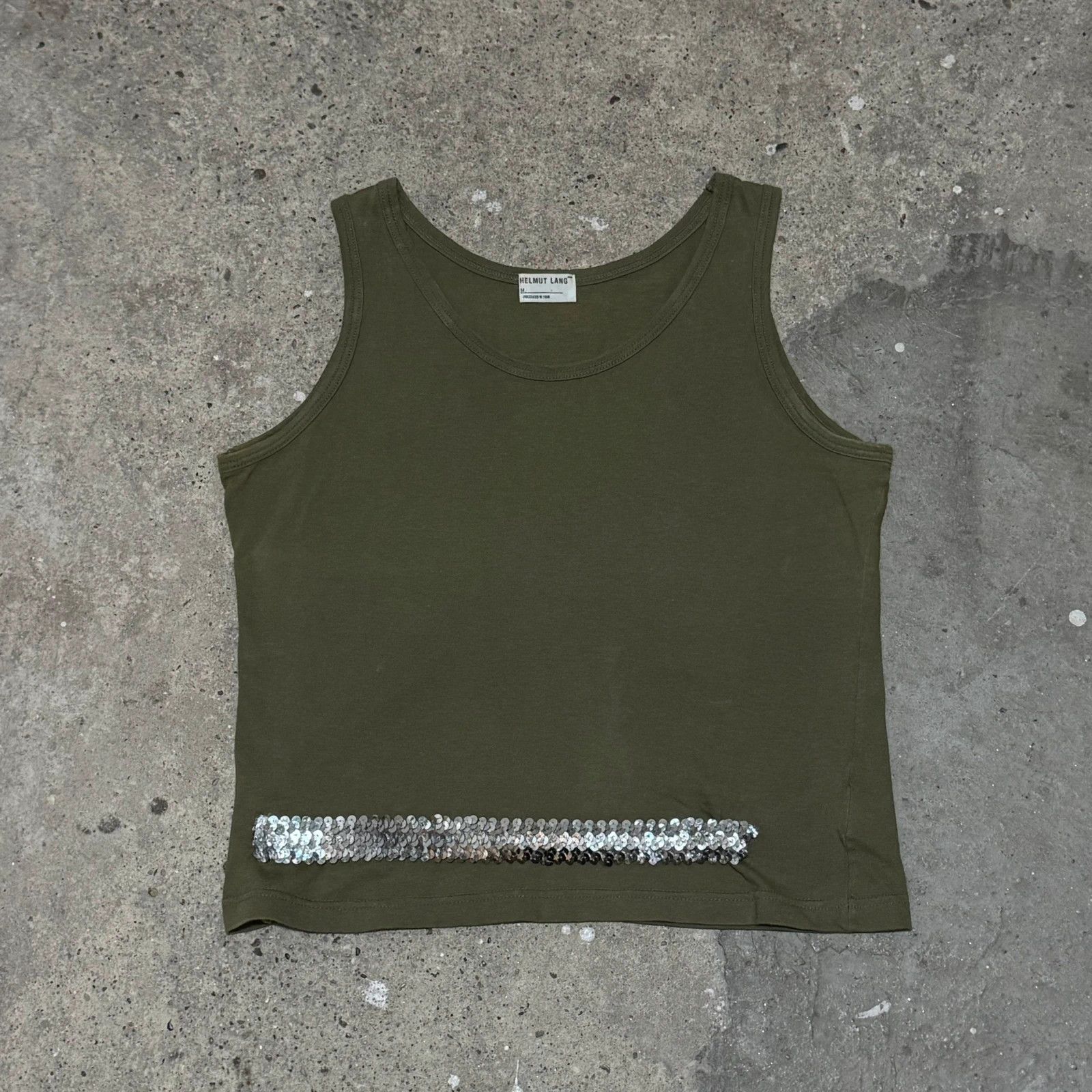 Helmut Lang F/W 1996 Helmut Lang sequined military tank top Size L / US 10 / IT 46 - 1 Thumbnail