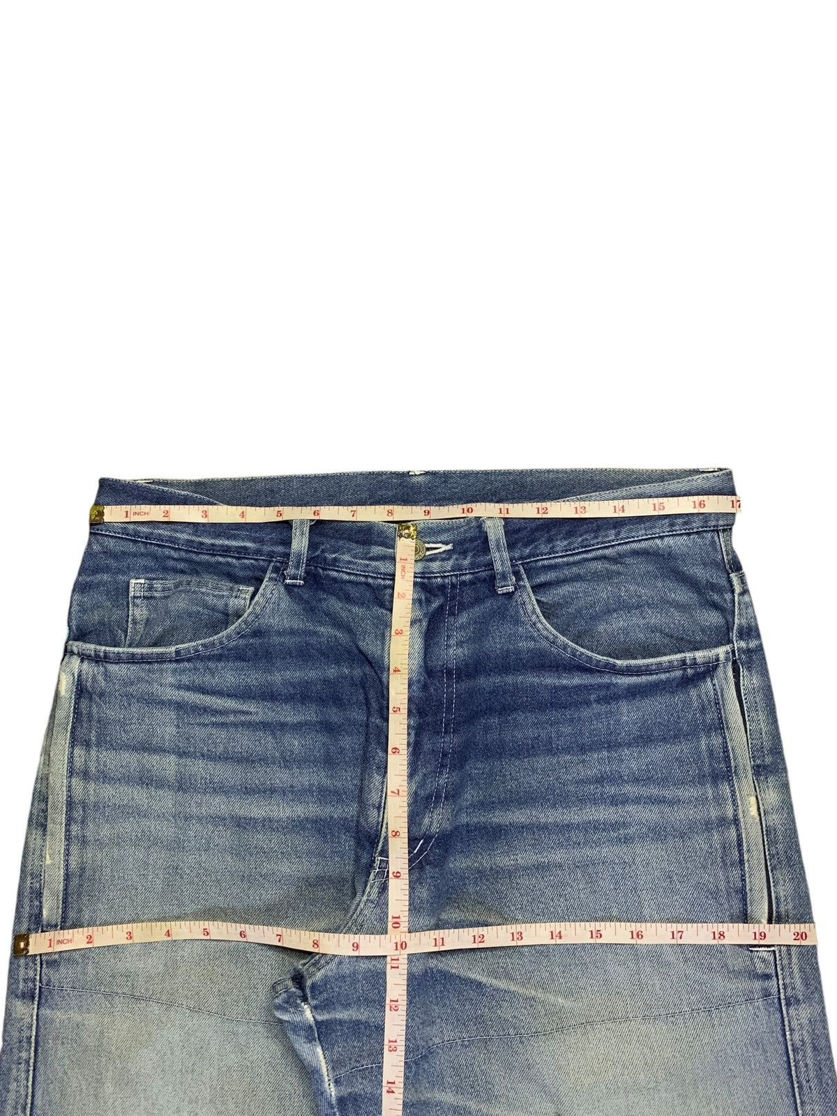 Japanese Brand Vintage Japanese Brand Mud Wash Patched Ripped Baggy Jeans Size US 34 / EU 50 - 14 Thumbnail