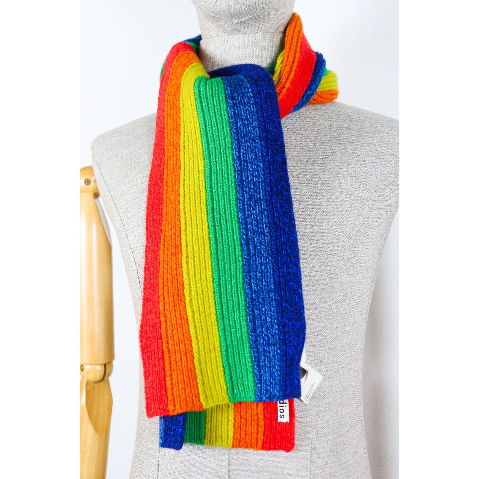 Acne Studios Acne Studios Rainbow Wool Knit Scarf Multicolor Size ONE SIZE - 11 Thumbnail