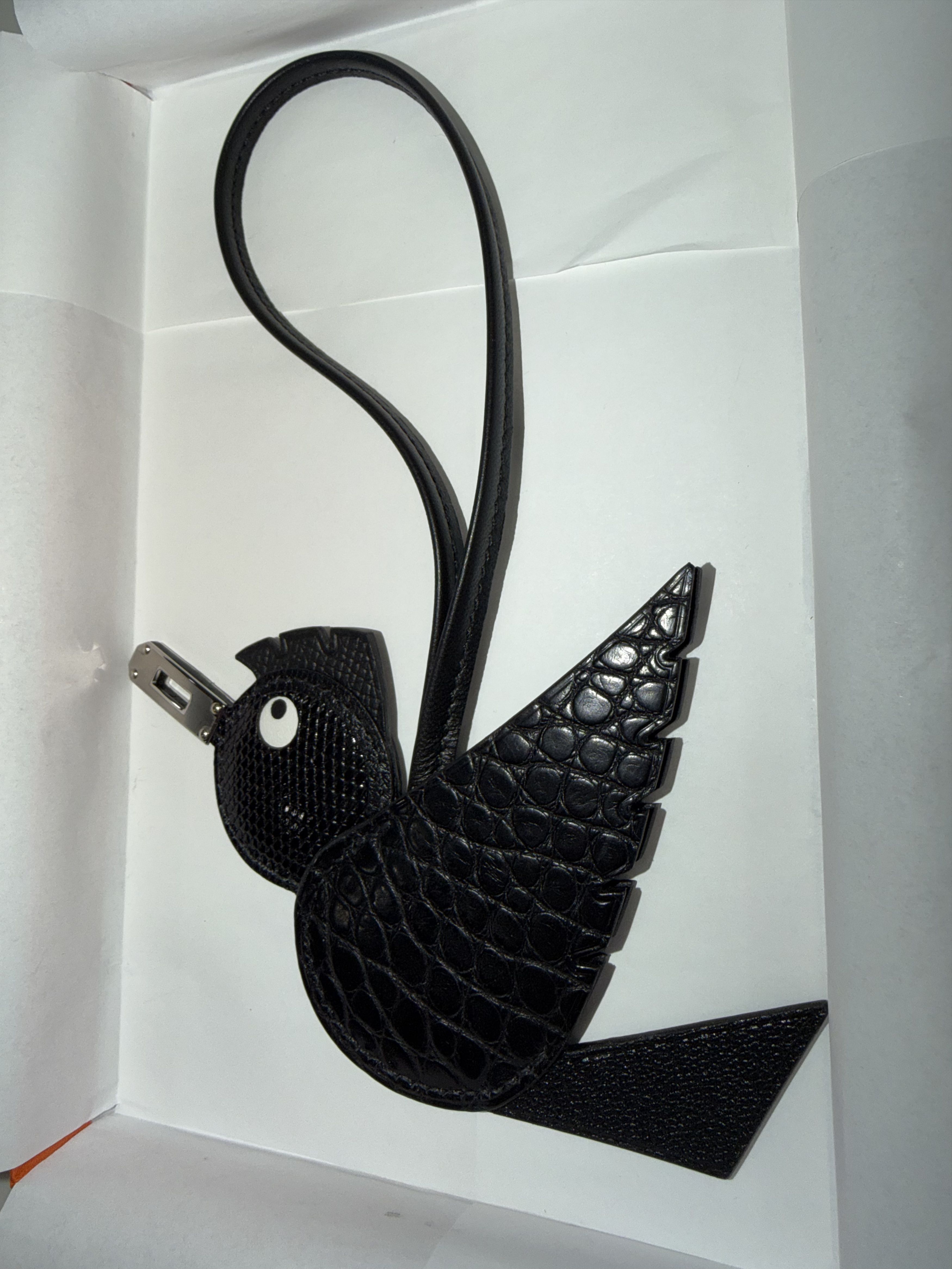 Hermes Hermes Birdy Birdie Matte Alligator Lizard Chevre Bag Charm Size ONE SIZE - 17 Thumbnail