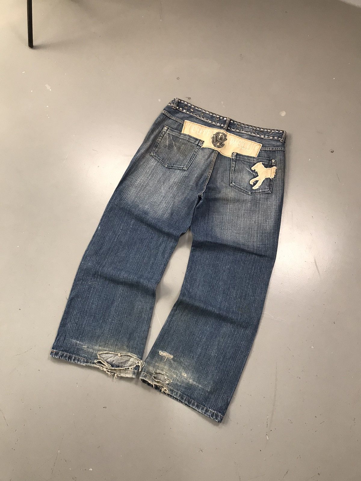 JNCO × Southpole × Vintage Vintage cute well SpellOut studs baggy fit denim Size US 40 / EU 56 - 9 Thumbnail