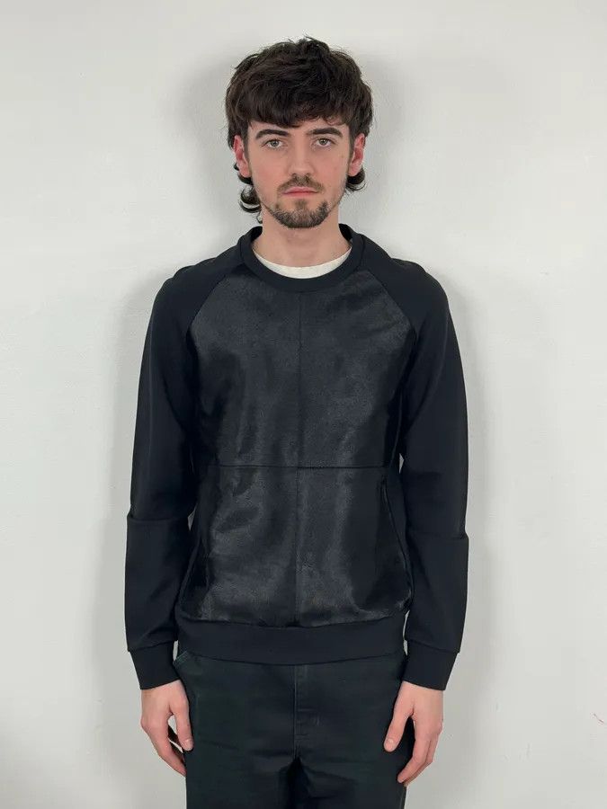 Emporio Armani 2010s Emporio Armani Black Pony Hair Wool Sweater Size US S / EU 44-46 / 1 - 2 Thumbnail