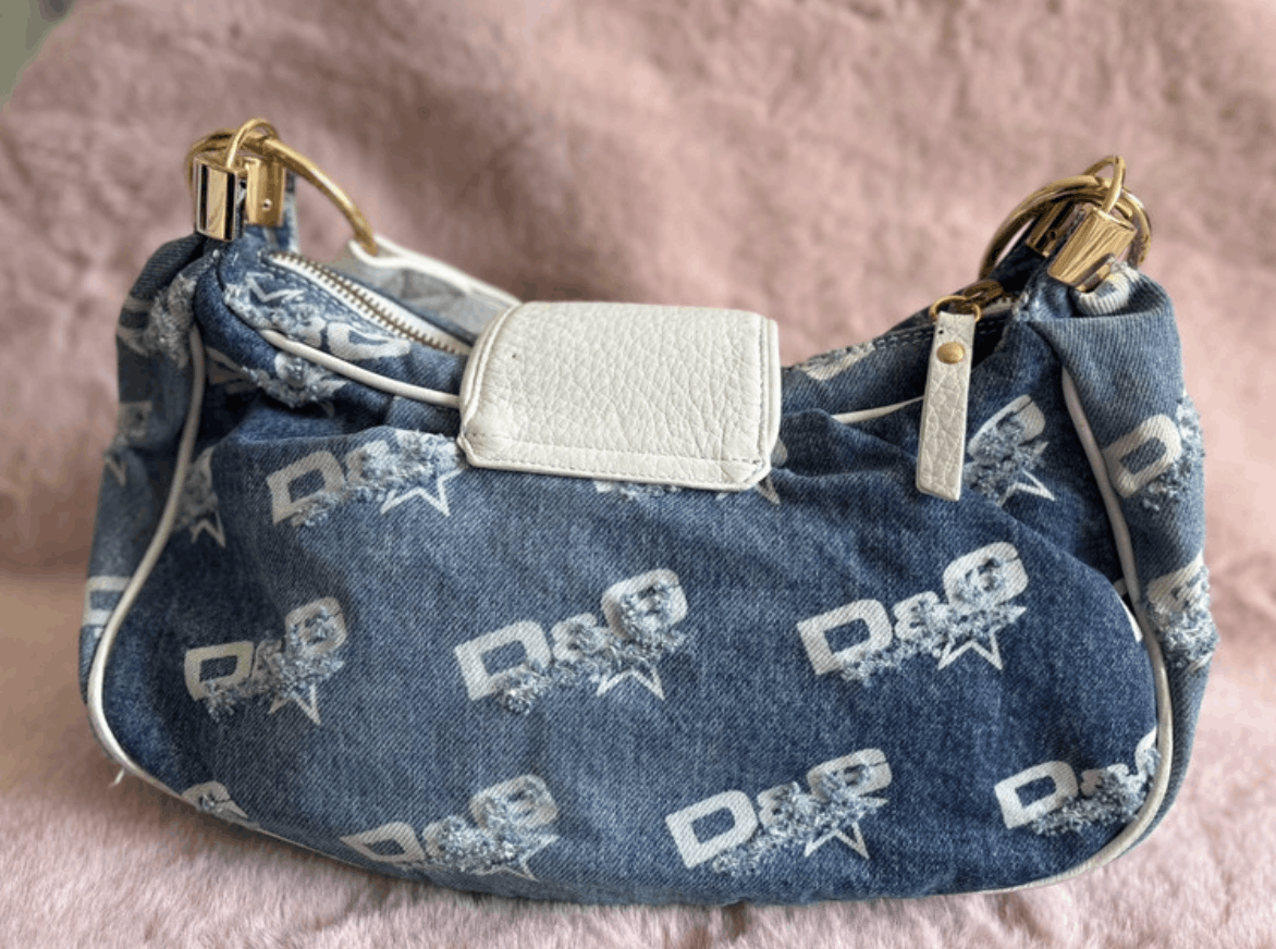 Dolce & Gabbana × Jean Dolce Gabbana Hand Bag Baguete Shoulder Hobo Denim EX0108 Size ONE SIZE - 6 Thumbnail
