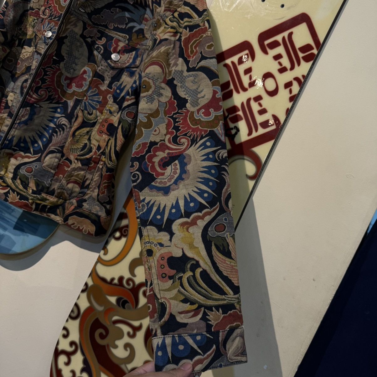 Dries Van Noten Dries Van Noten Floral Denim Jacket SS14 Size US L / EU 52-54 / 3 - 11 Thumbnail