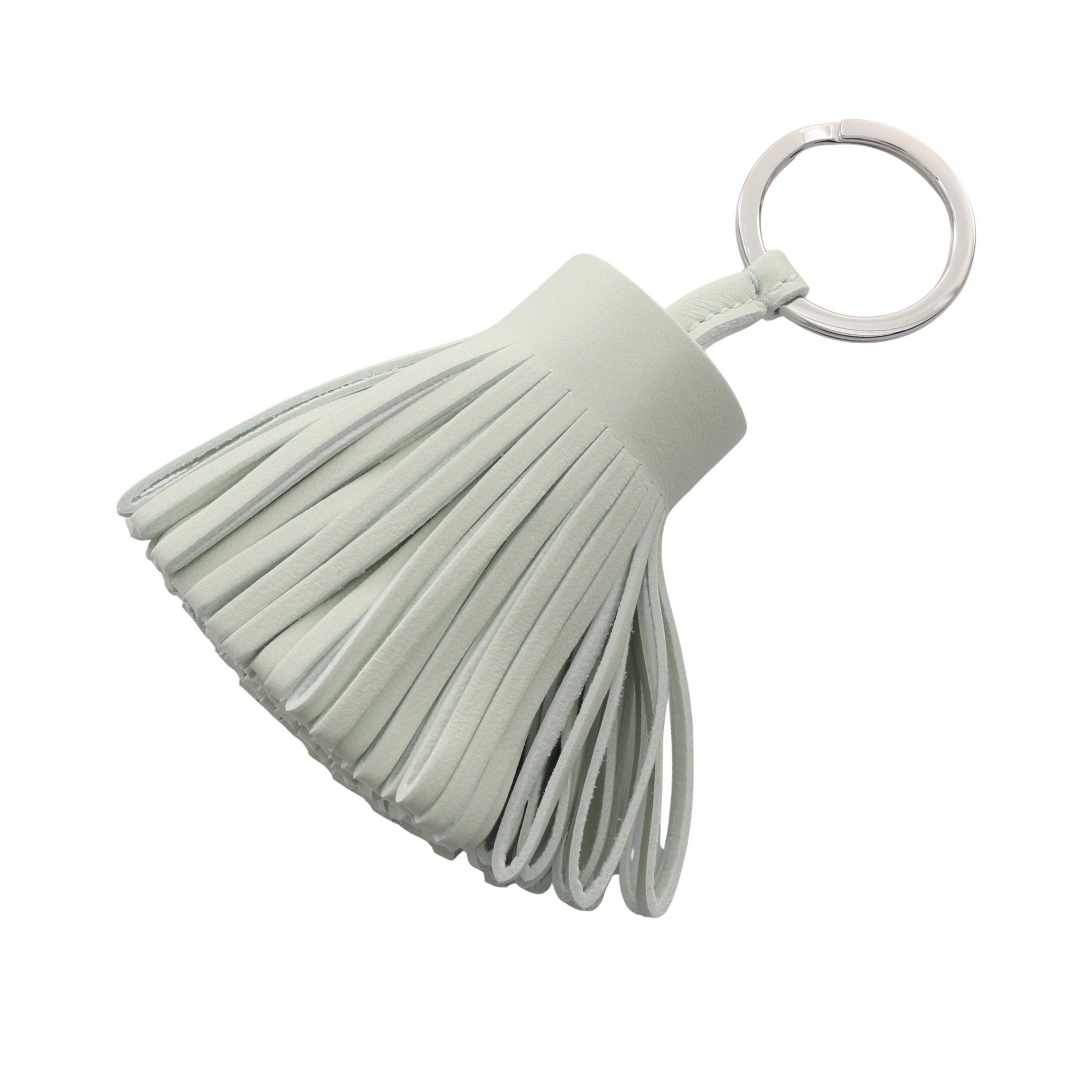 Hermes Hermes Carmen Vert Fizz Bag Charm Key Ring Aagneau Light Green Silver Hardware Double Engraved Size ONE SIZE - 1 Thumbnail