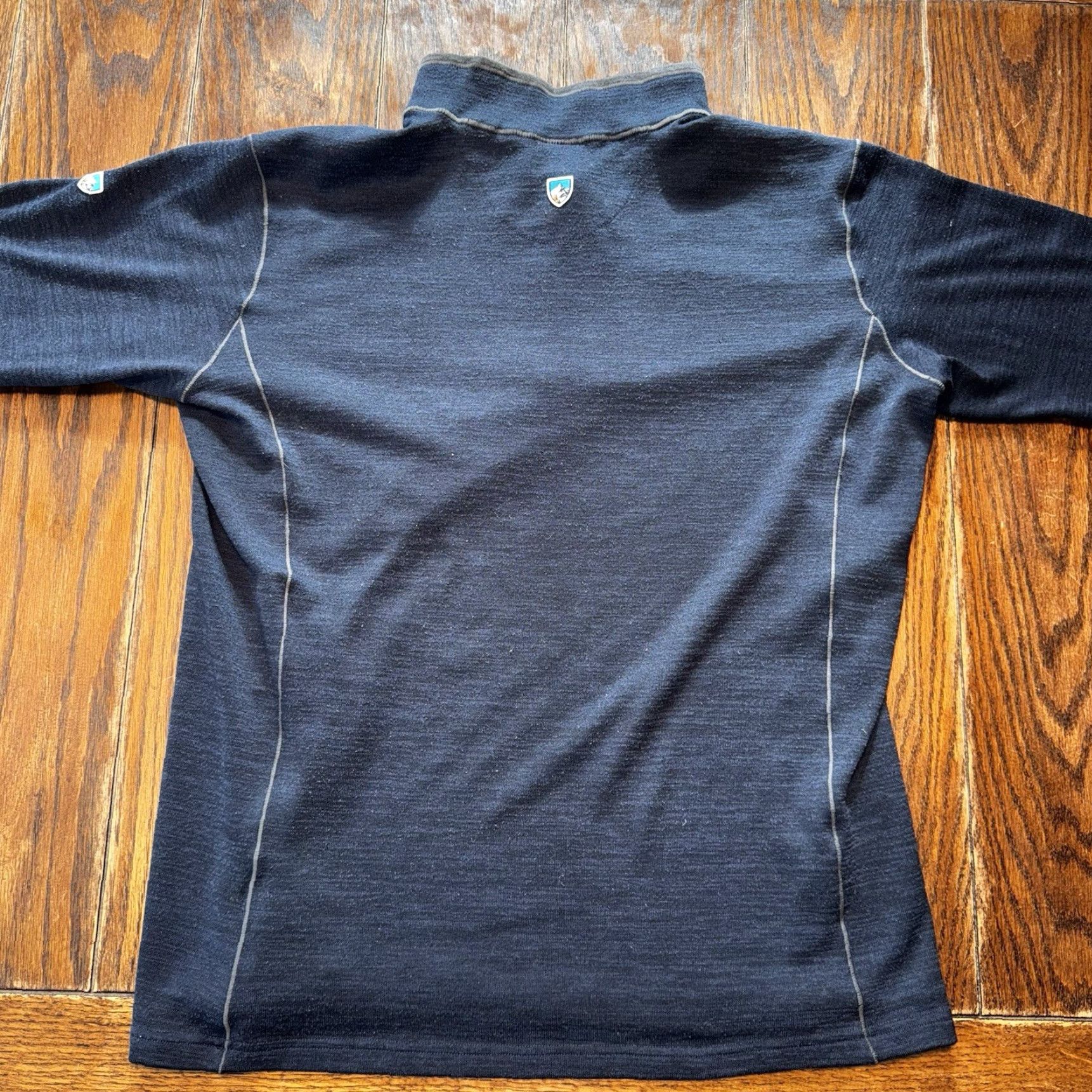 Vintage Kuhl Mens Large Pullover 1/4 Zip Sweater Gray Blue Knit Mock Neck Outdoor Hiking Activewear Casual Size US L / EU 52-54 / 3 - 7 Thumbnail