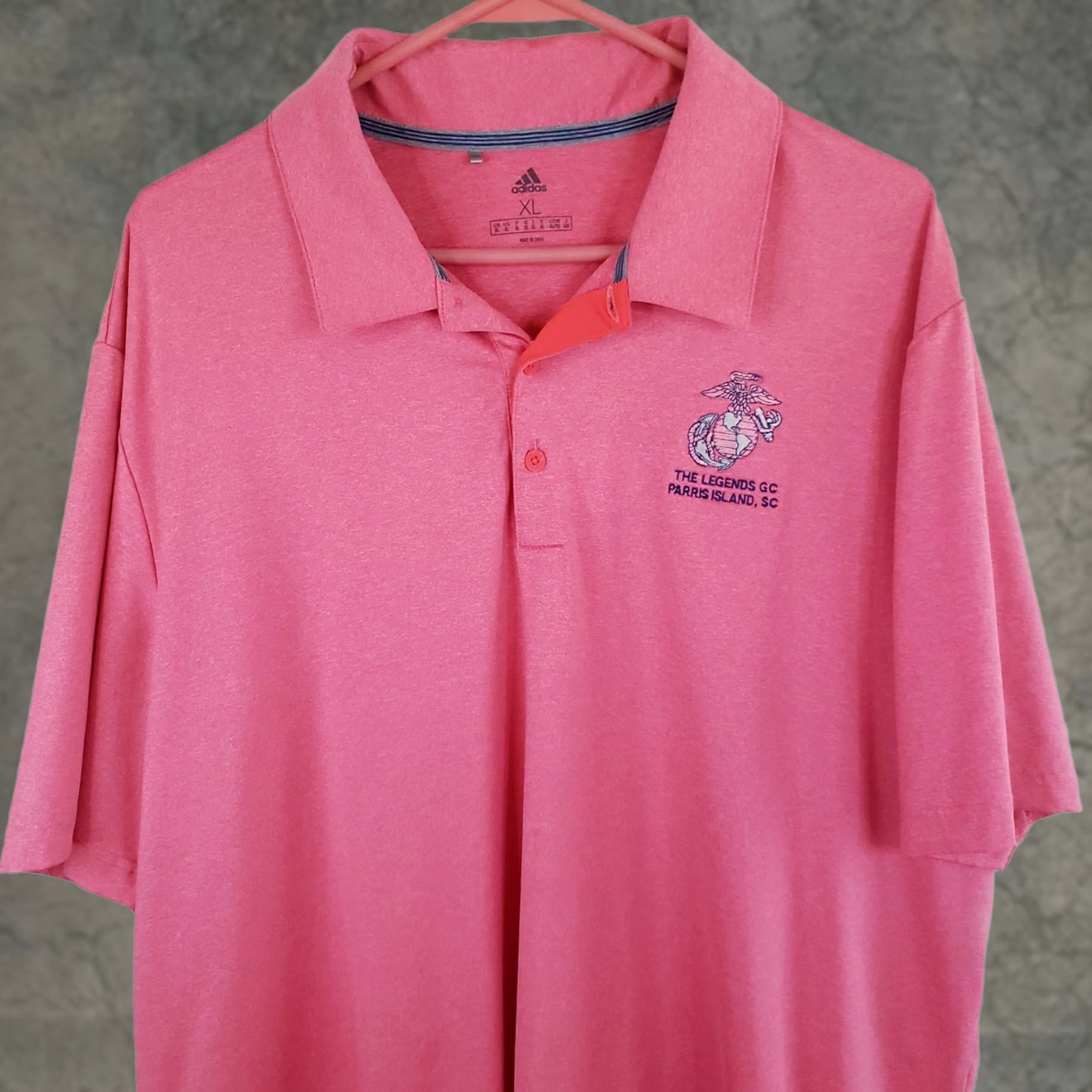 Adidas Adidas Legends Parris Island Golf Polo Shirt Mens XL Pink New Size US XL / EU 56 / 4 - 1 Thumbnail