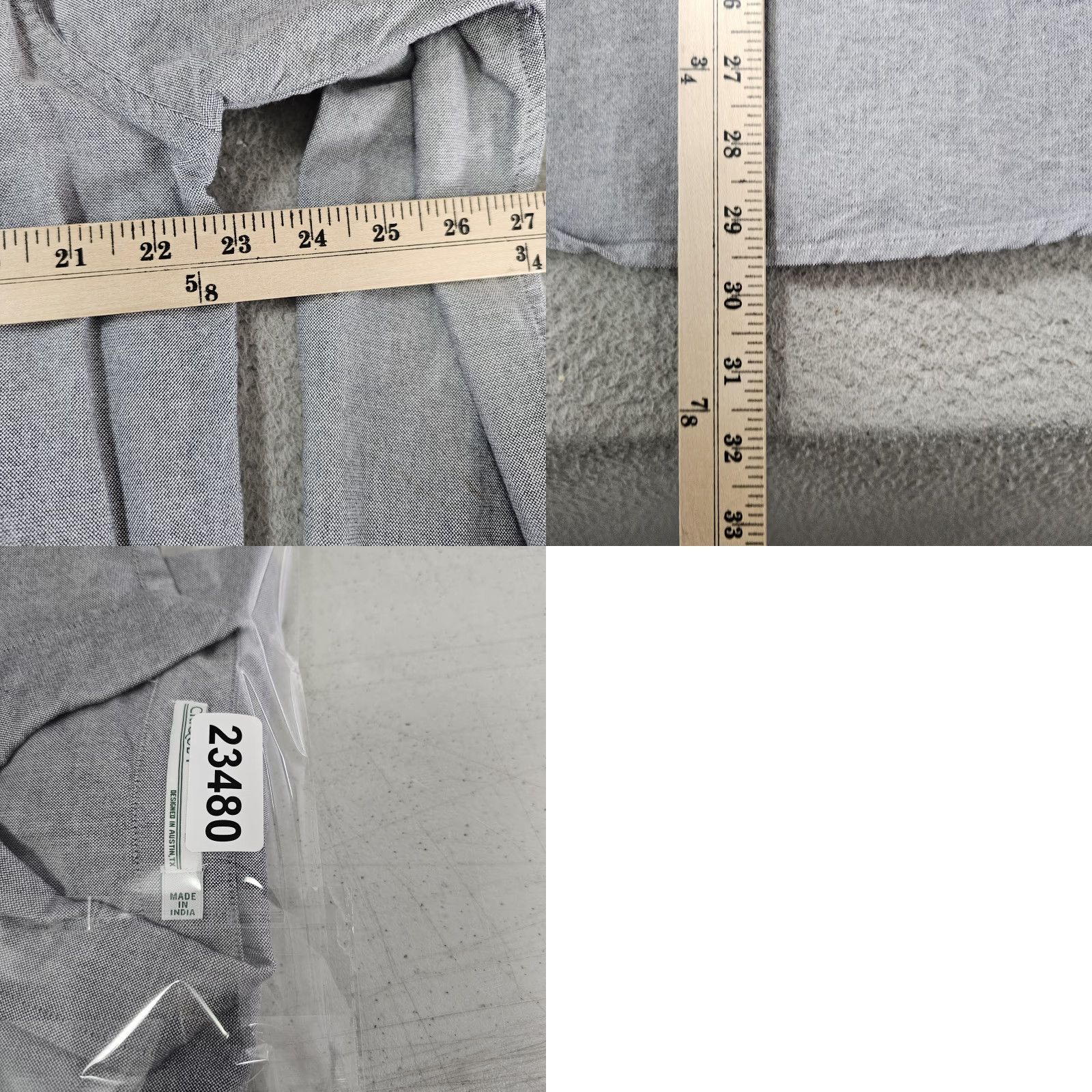 Vintage Criquet Shirt Mens Large Gray Button Down Oxford 100% Cotton Long Sleeve Casual Size US L / EU 52-54 / 3 - 8 Thumbnail