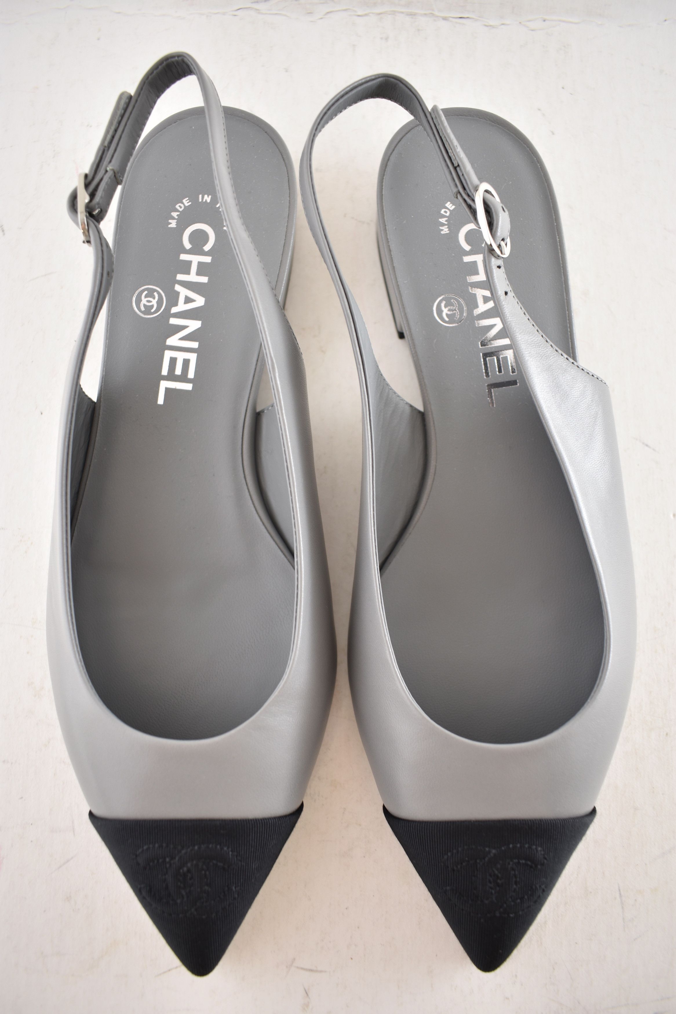 Chanel Chanel 24A Black CC Slingback Pointed Toe Ballet Flat 36c Size US 6 / IT 36 - 10 Thumbnail