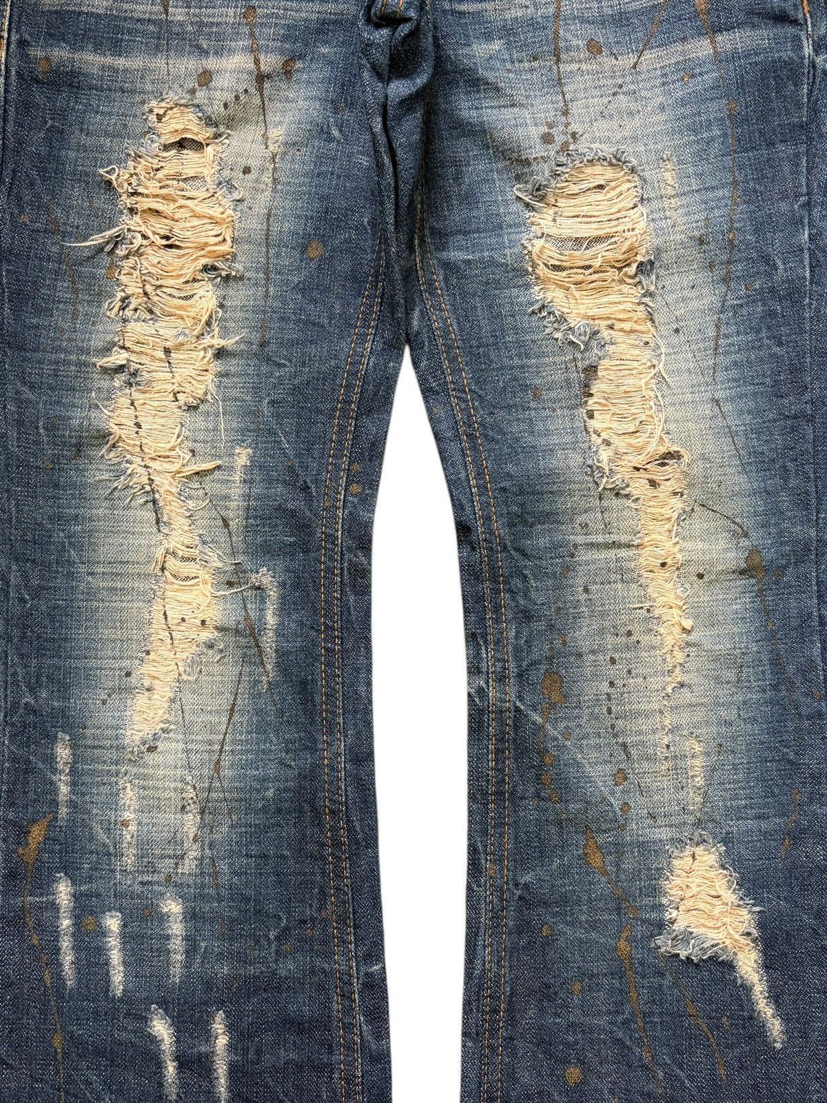 Hysteric Glamour Vintage Japanese Brand Distress Low Rise Flare Jeans Size 29" - 3 Thumbnail