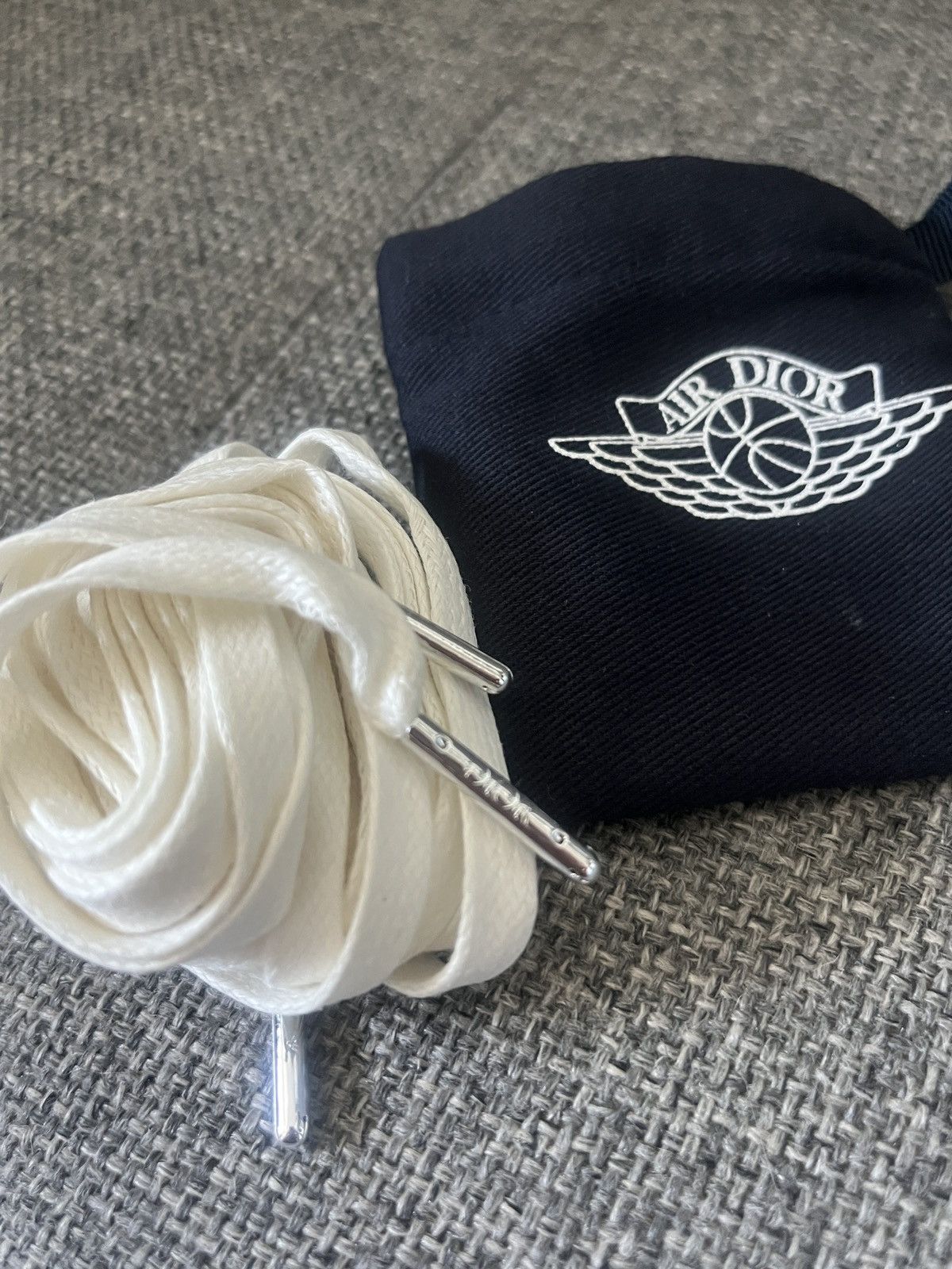 Genuine New Air Dior Air Jordan One Laces Metal Tips