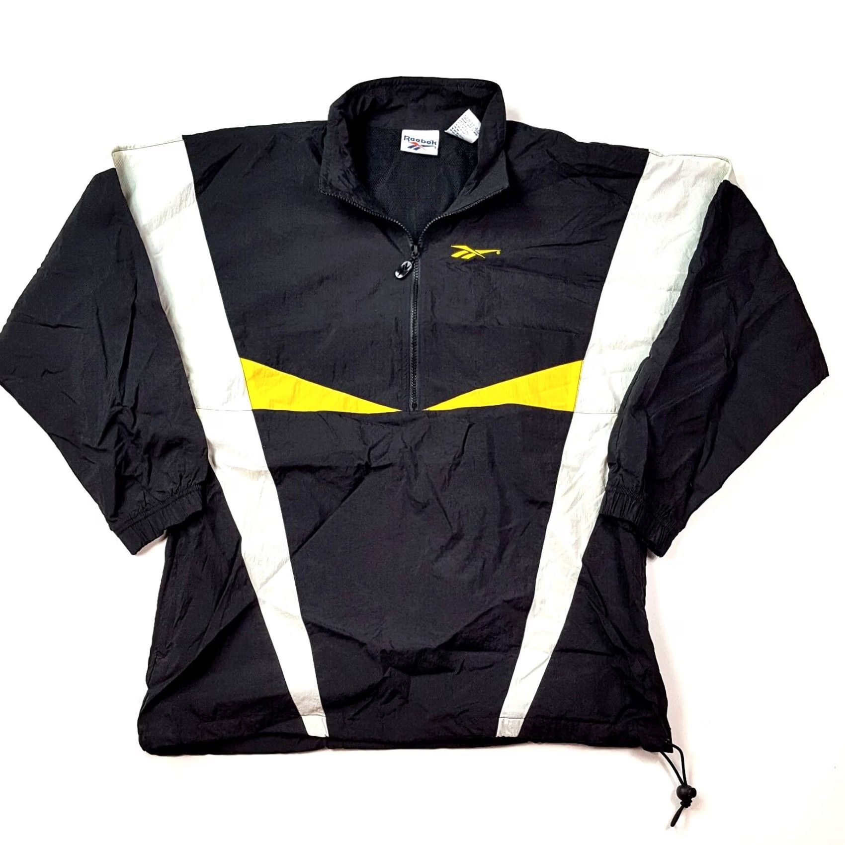 Reebok VINTAGE Reebok Jacket Womens M Zip Up Long Sleeve Black 90s Sports Retro - Size M / US 6-8 / IT 42-44 - 2 Thumbnail