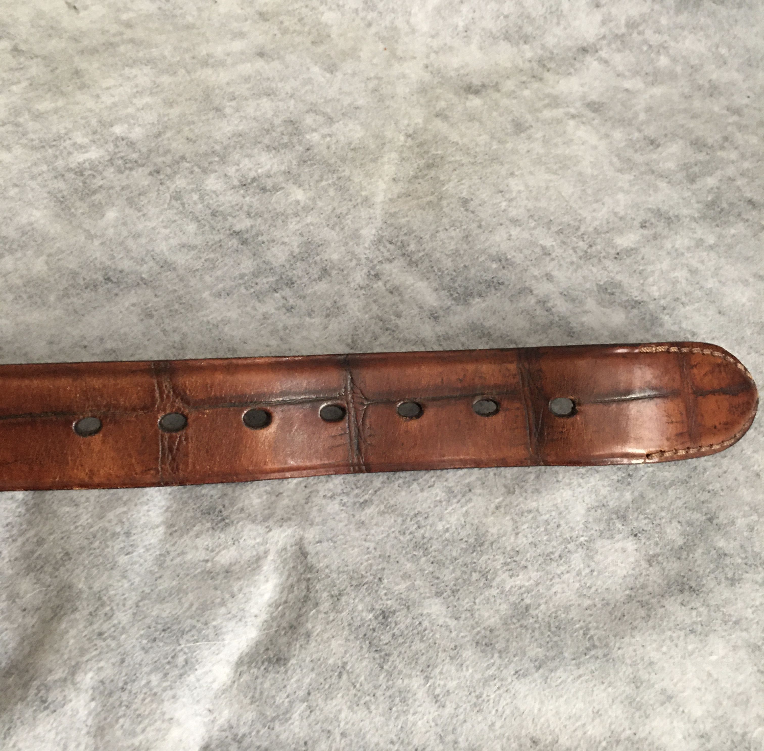 Other Bagpipe Parma Leather Italy Belt Croco Embossed Size 40/65 Size ONE SIZE - 10 Thumbnail