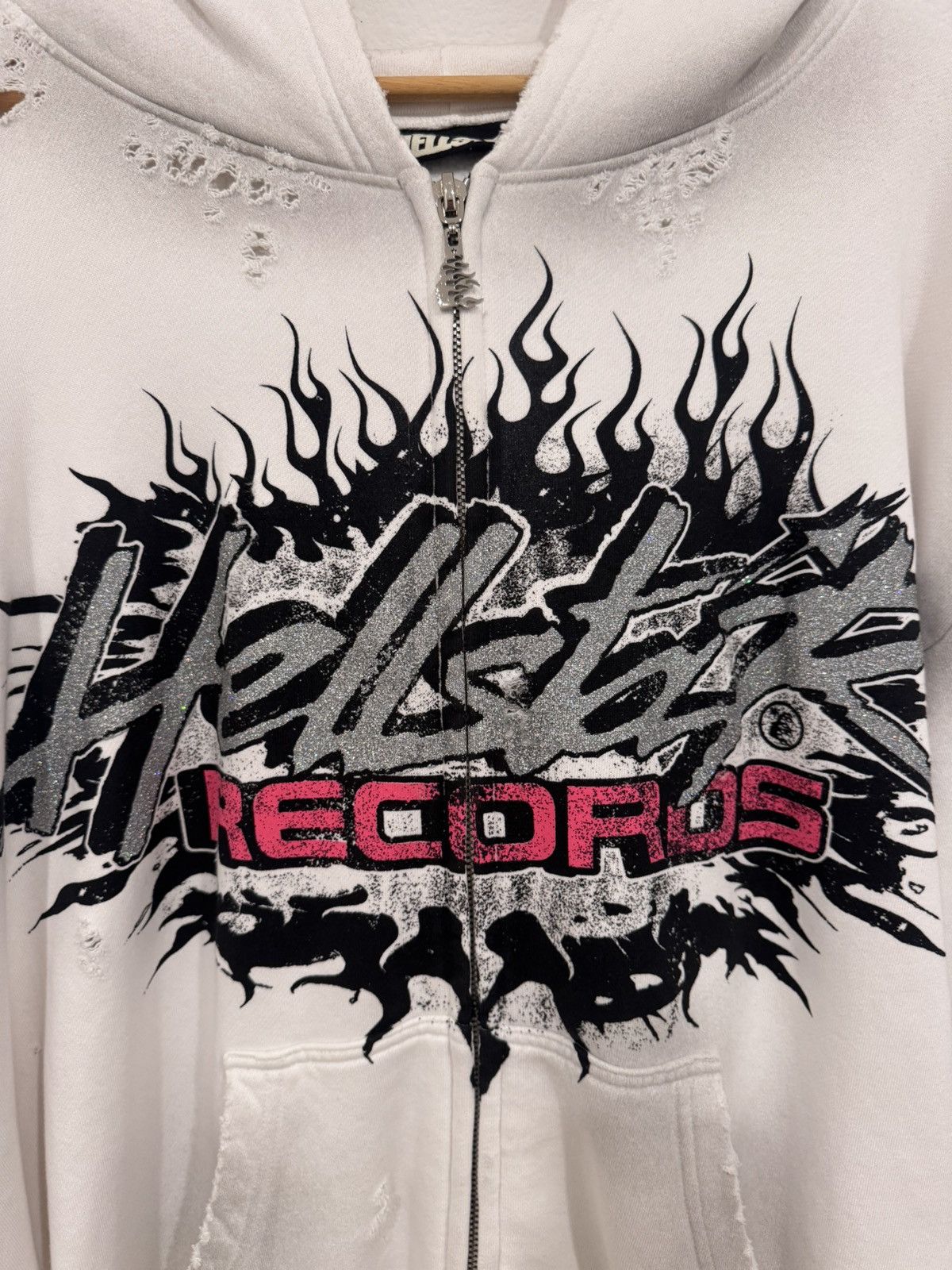 HELLSTAR Hellstar Records Glitter Zip-Up Hoodie Size US M / EU 48-50 / 2 - 2 Thumbnail