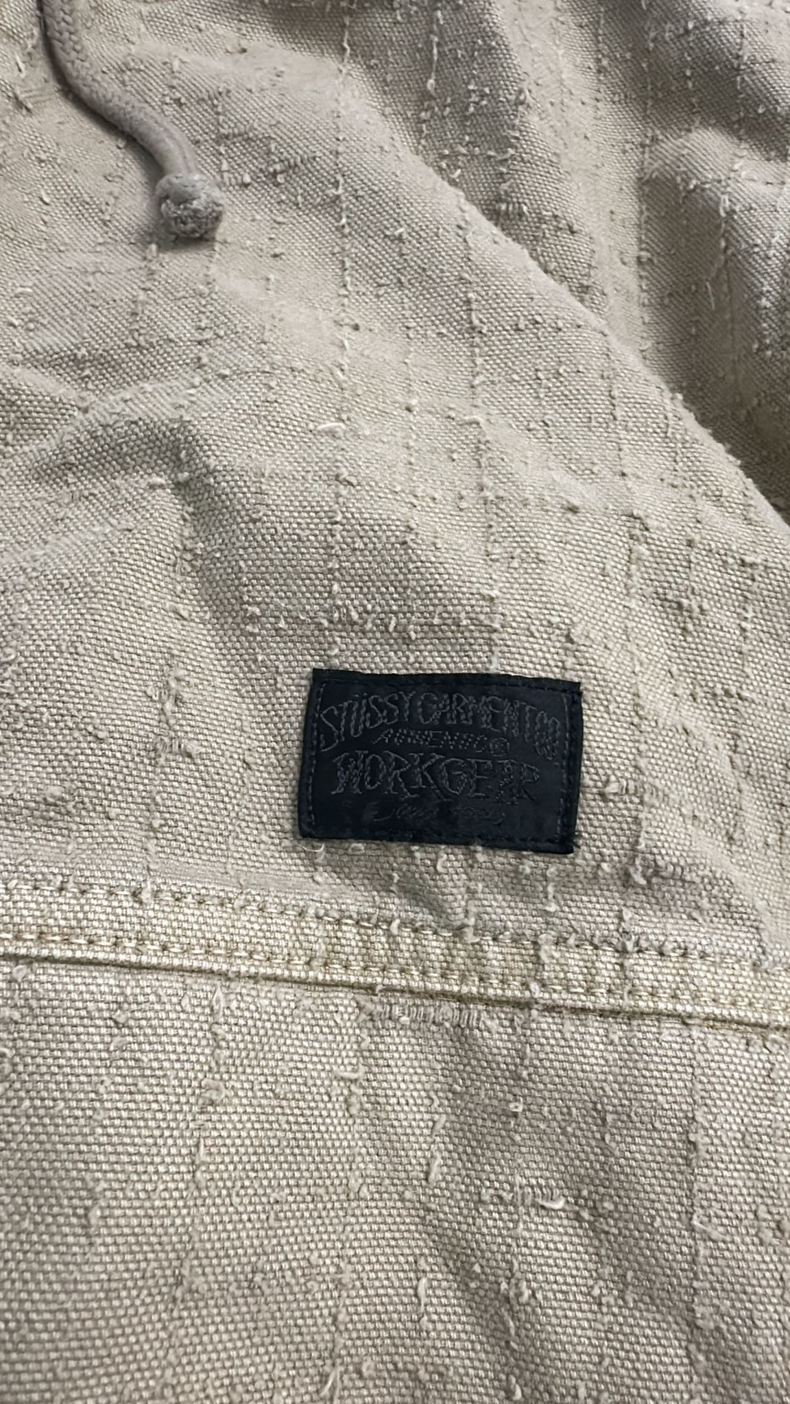 Stussy × Vintage Stussy Work Canvas Needle Punch Jacket Khaki Size Medium Size US M / EU 48-50 / 2 - 4 Thumbnail