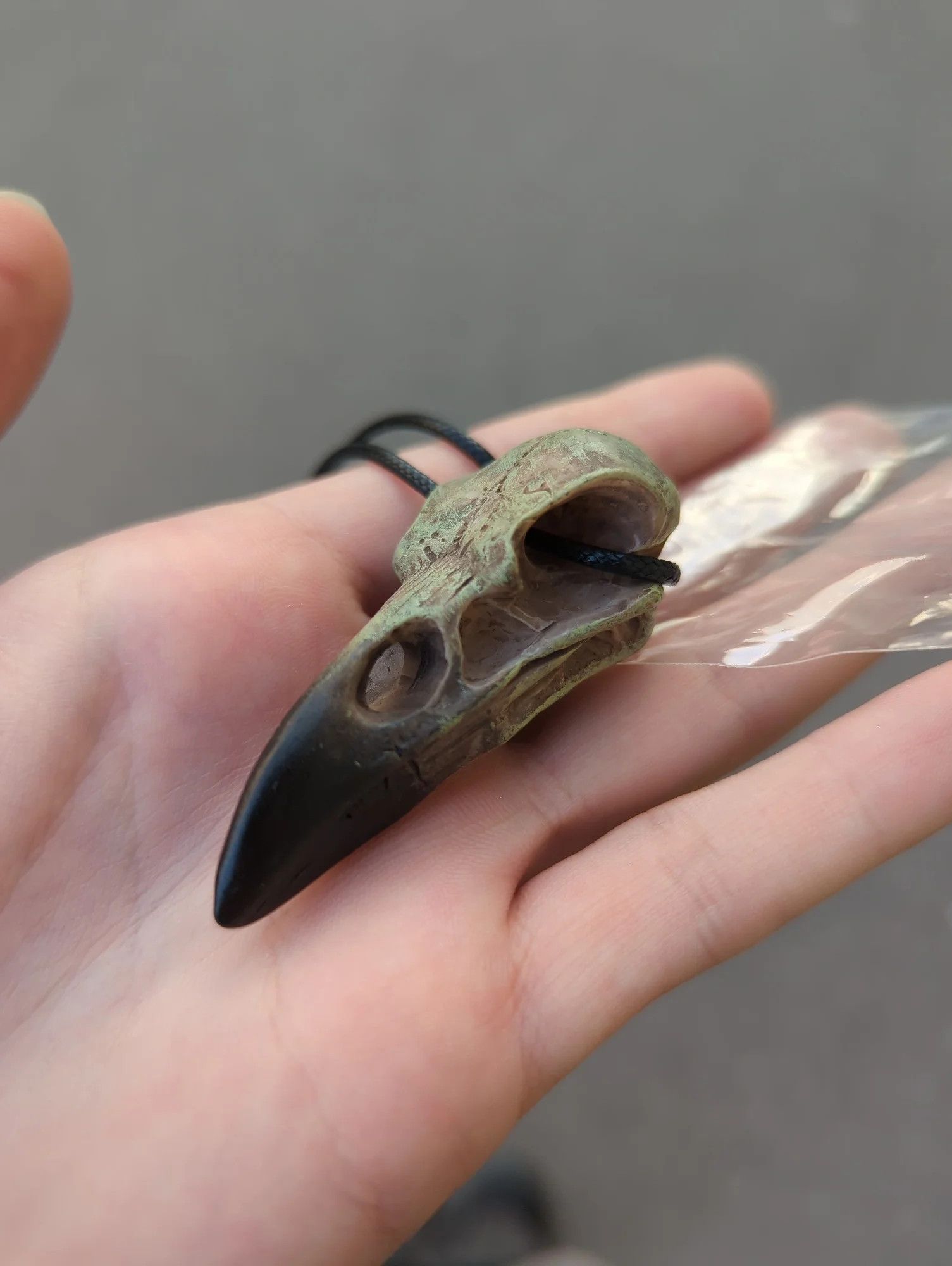 Jewelry 3D Goth Raven Raven Skull Necklace Size ONE SIZE - 8 Thumbnail