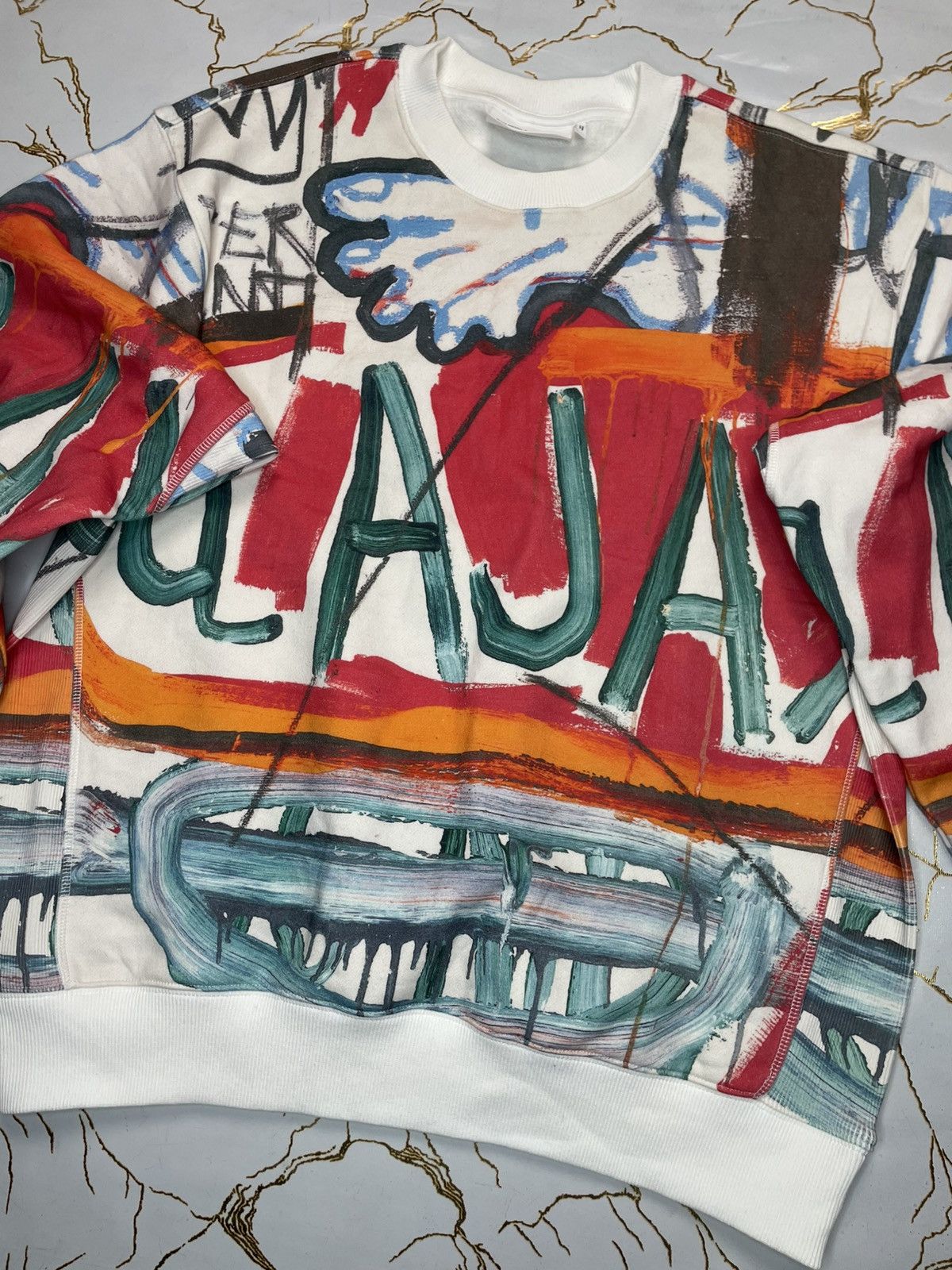 H&M × Jean-Michel Basquiat × Who Decides War WHO DECIDES WAR x EV BRAVADO TELA D'AMORE X BASQUIAT x H&M Size US L / EU 52-54 / 3 - 2 Thumbnail