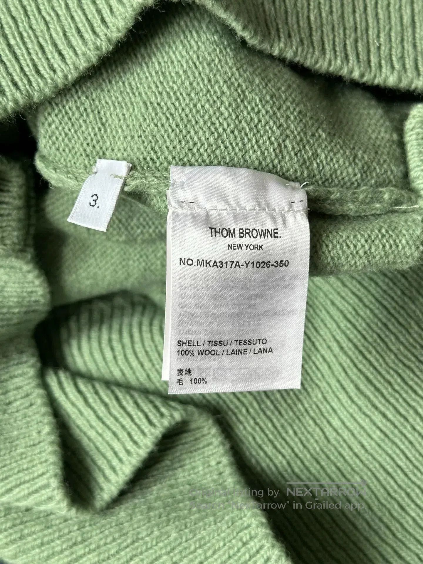 Thom Browne Thom Browne Green Sweater Size 3. Size US S / EU 44-46 / 1 - 4 Thumbnail