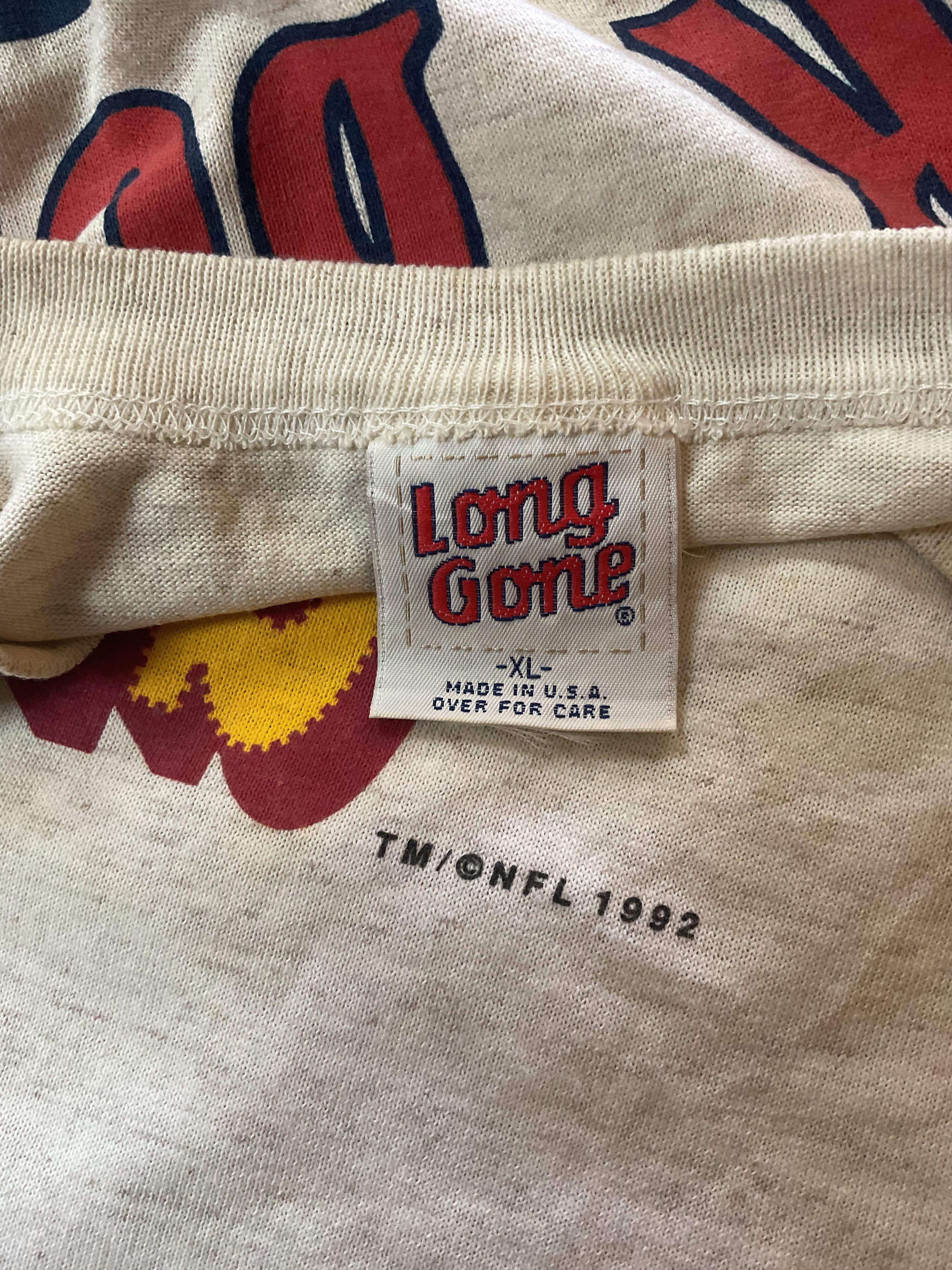 NFL Vintage 1992 Washington Redskins 3/4 Sleeve Raglan Tshirt Size US XL / EU 56 / 4 - 6 Thumbnail