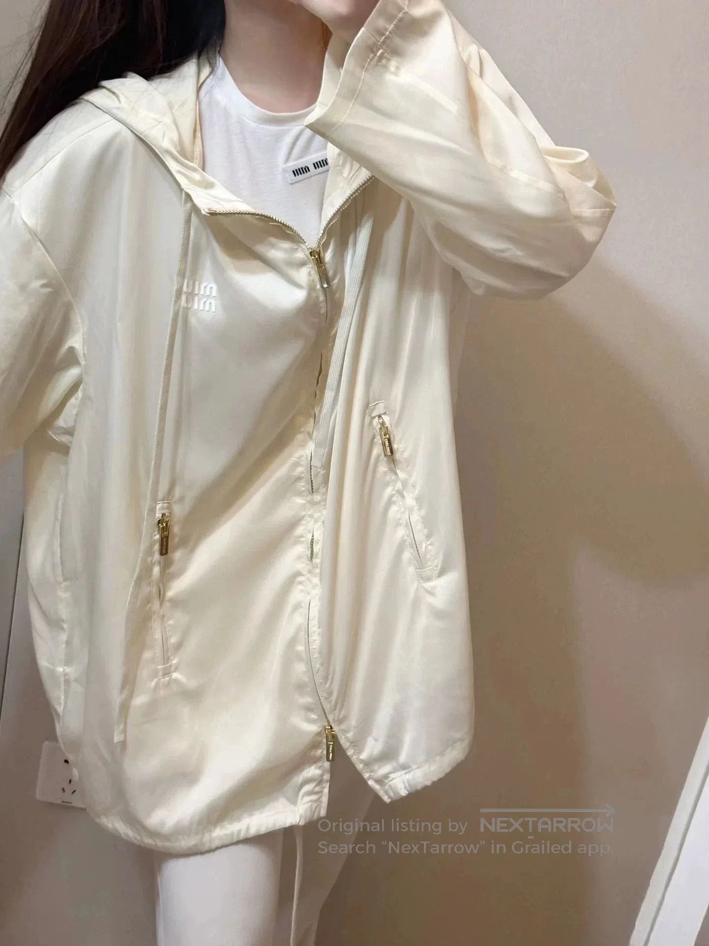 Miu Miu miumiu cream small logo jacket size 36. Size US S / EU 44-46 / 1 - 8 Thumbnail