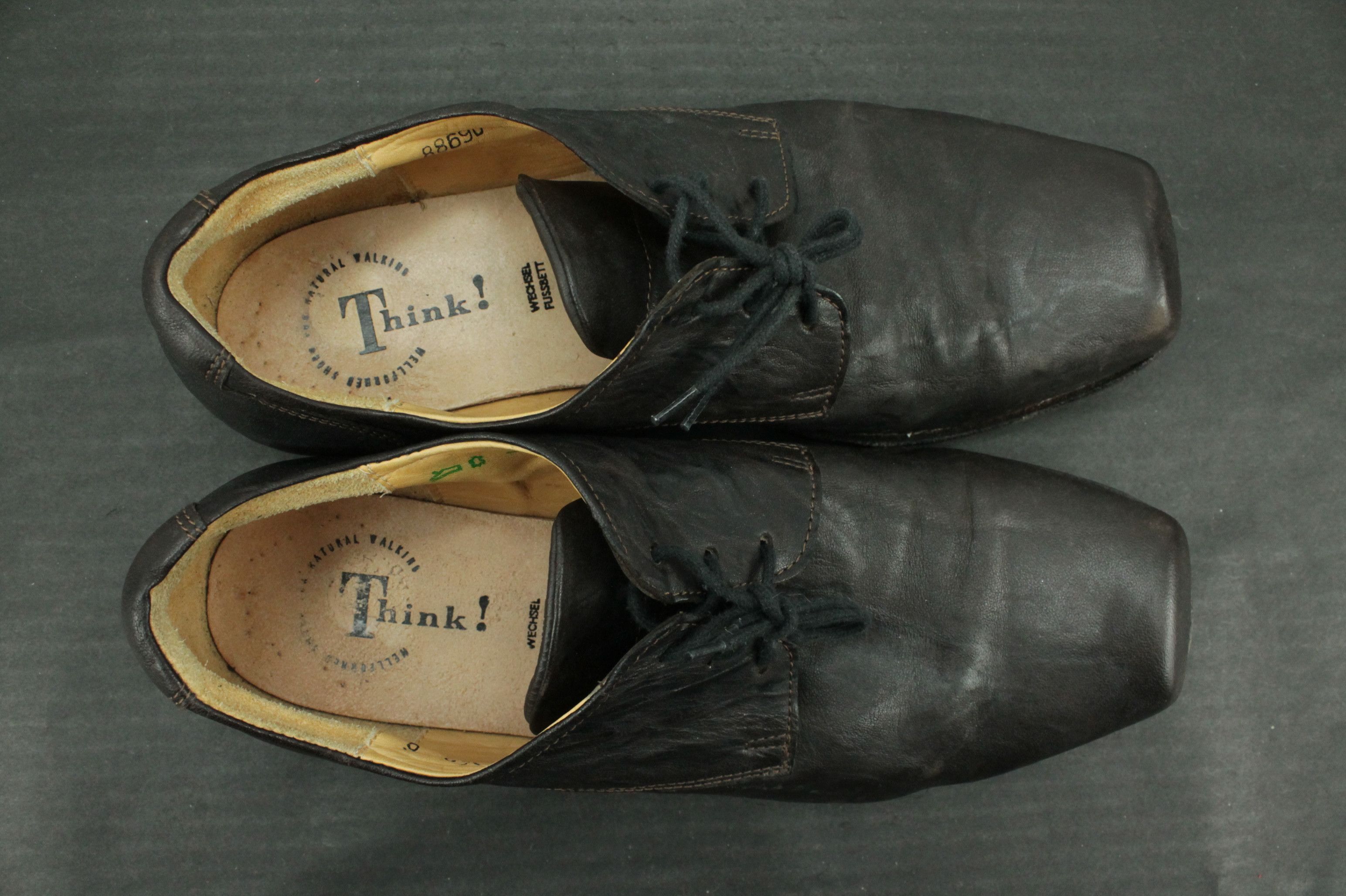 Other Think! GURU Brown Leather Lace Up Shoes Size US 8.5 / EU 41-42 - 6 Thumbnail