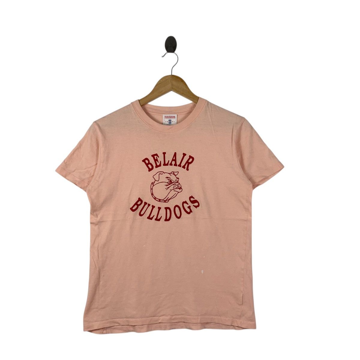 Vintage BELLAIR BULLDOGS Bel Air Elementary School Tee Shirt Top Size XS / US 0-2 / IT 36-38 - 3 Thumbnail
