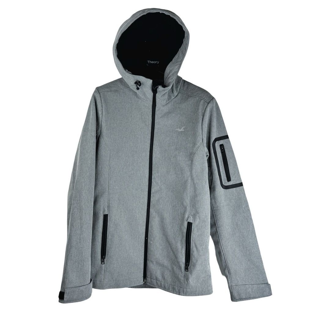 Hollister HOLLISTER Men's Grey Fleece Lined Jacket w Hood/Pockets M Size US M / EU 48-50 / 2 - 2 Thumbnail
