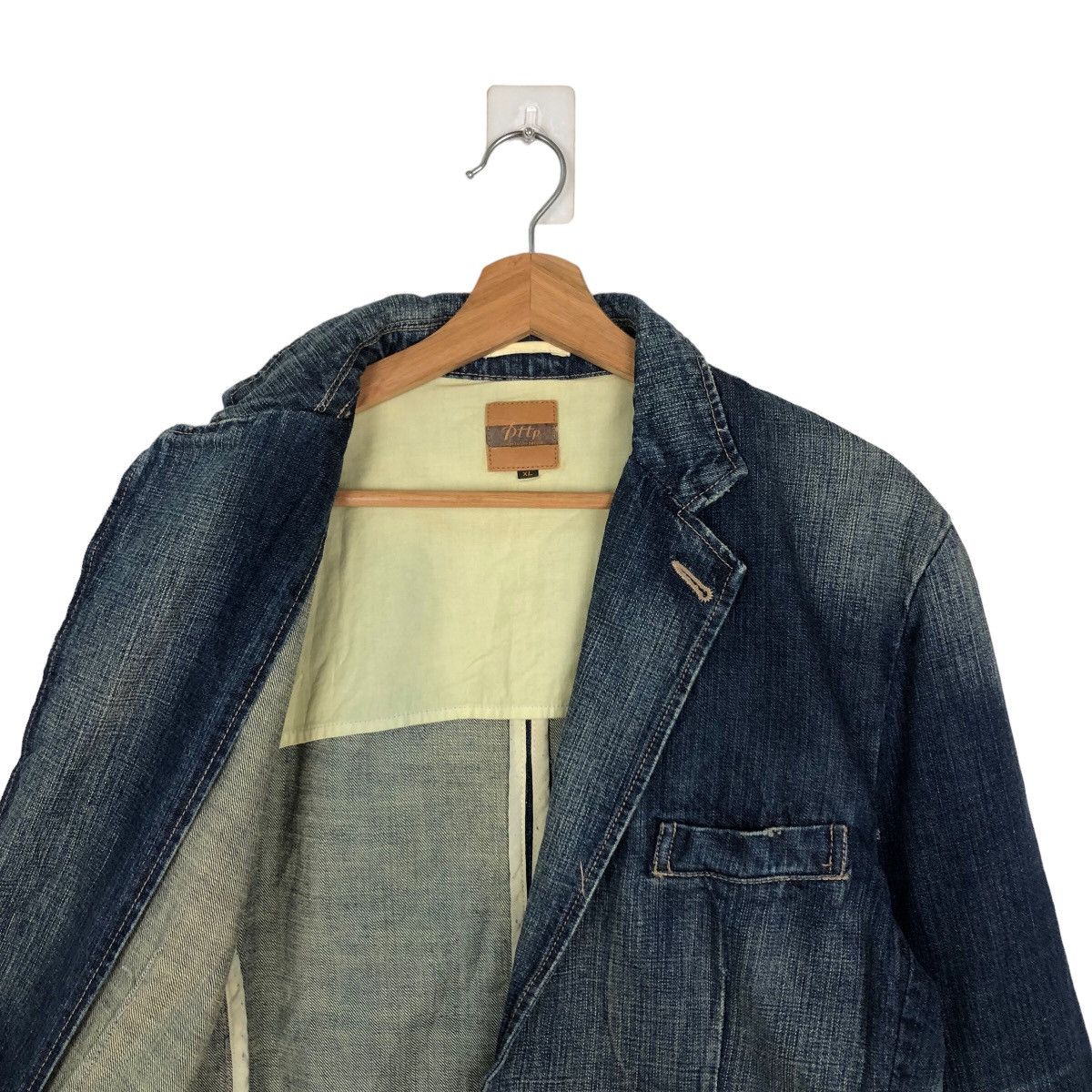 Issey Miyake 🔥90’s VINTAGE HIKORY CHORE DENIM JACKET PTPL JAPAN Size XL / US 12-14 / IT 48-50 - 9 Thumbnail