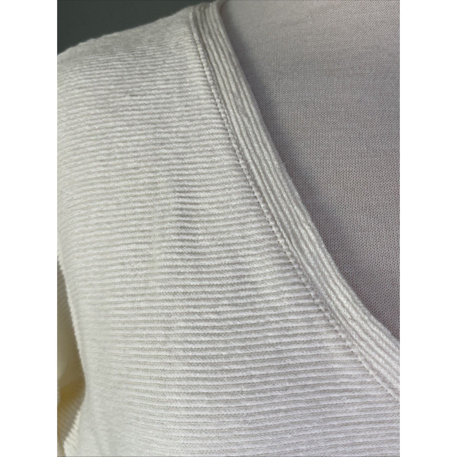 Madewell Madewell Bartlett V Neck Ribbed Light Sweater XSmall Size XS / US 0-2 / IT 36-38 - 2 Thumbnail