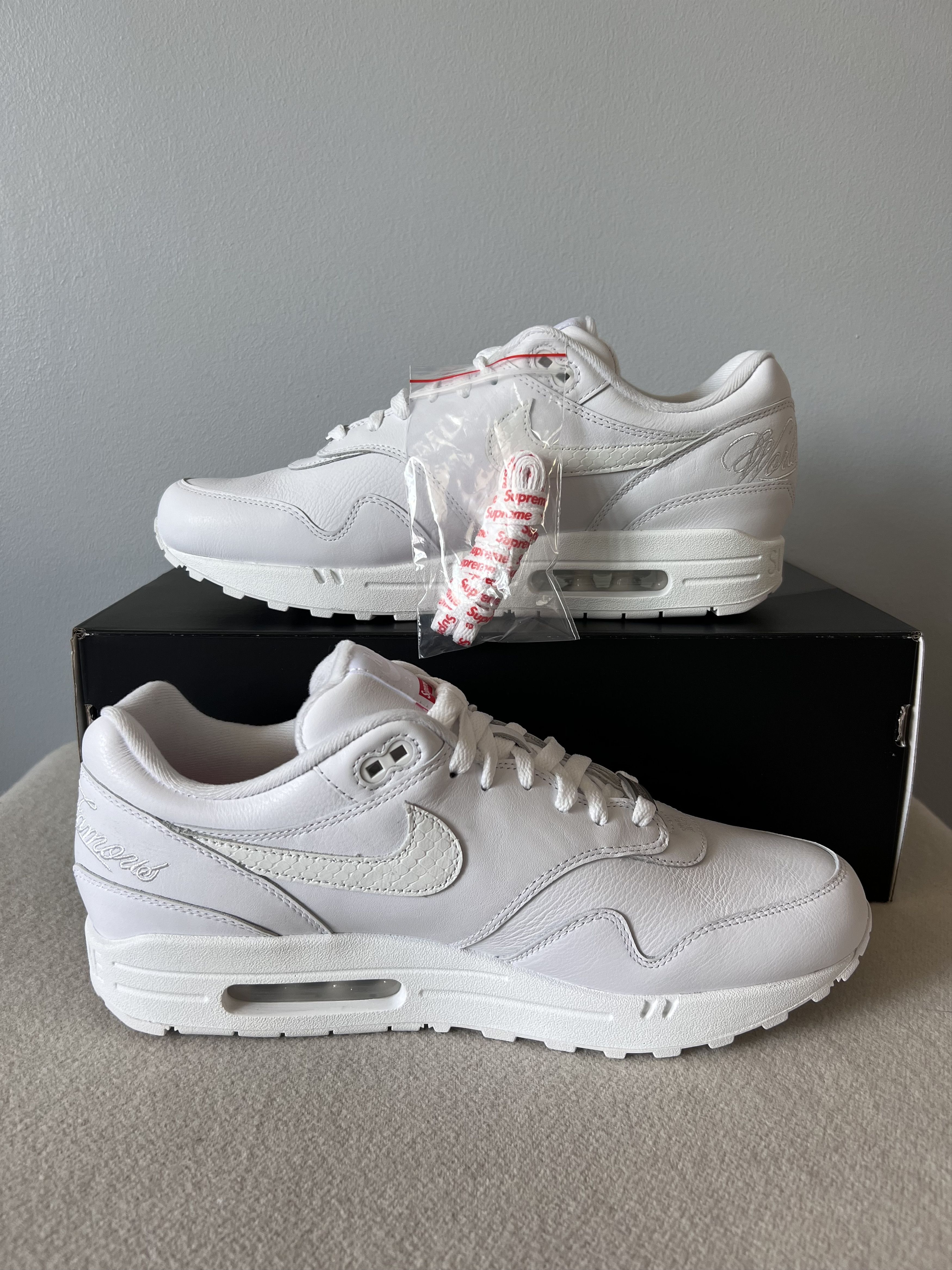 Nike × Supreme Supreme Nike Air Max 1 '87 SP in White Size US 9 / EU 42 - 3 Thumbnail