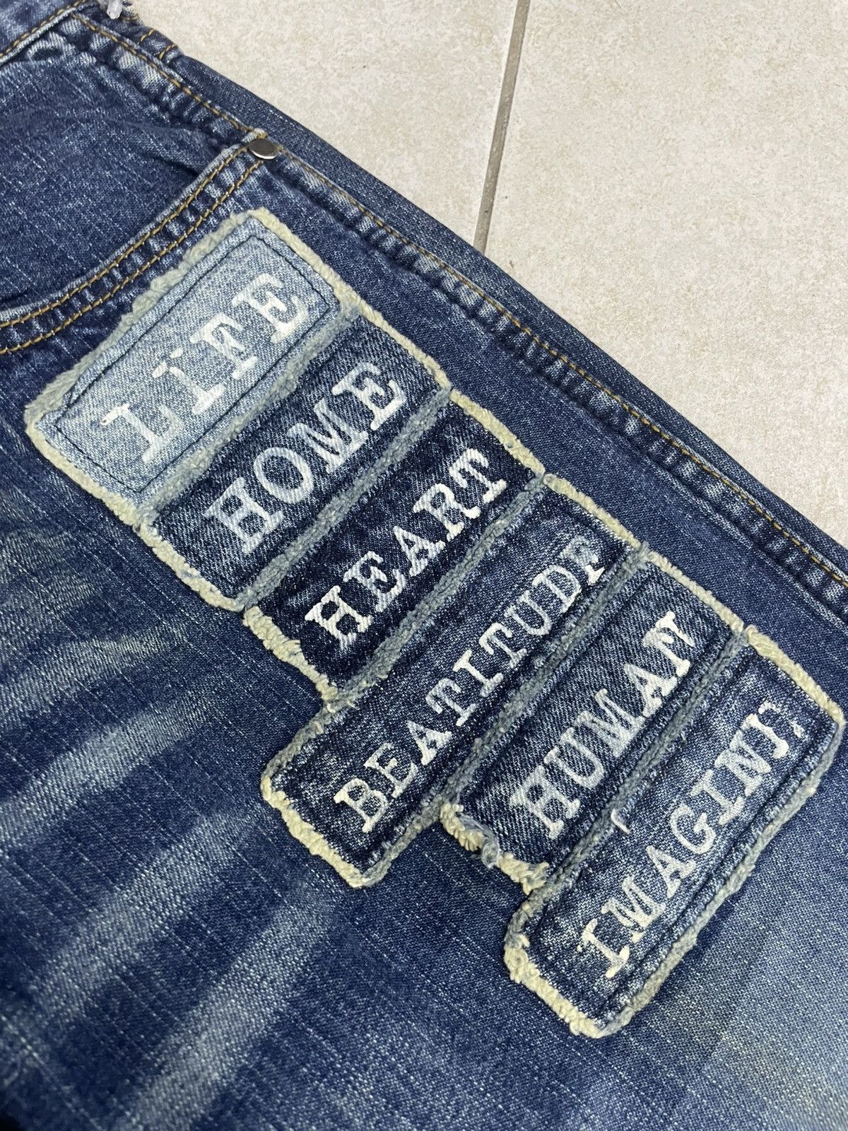 Number (N)ine NUMBER (N)INE PATCHWORK DENIM PANTS Size US 31 - 6 Thumbnail