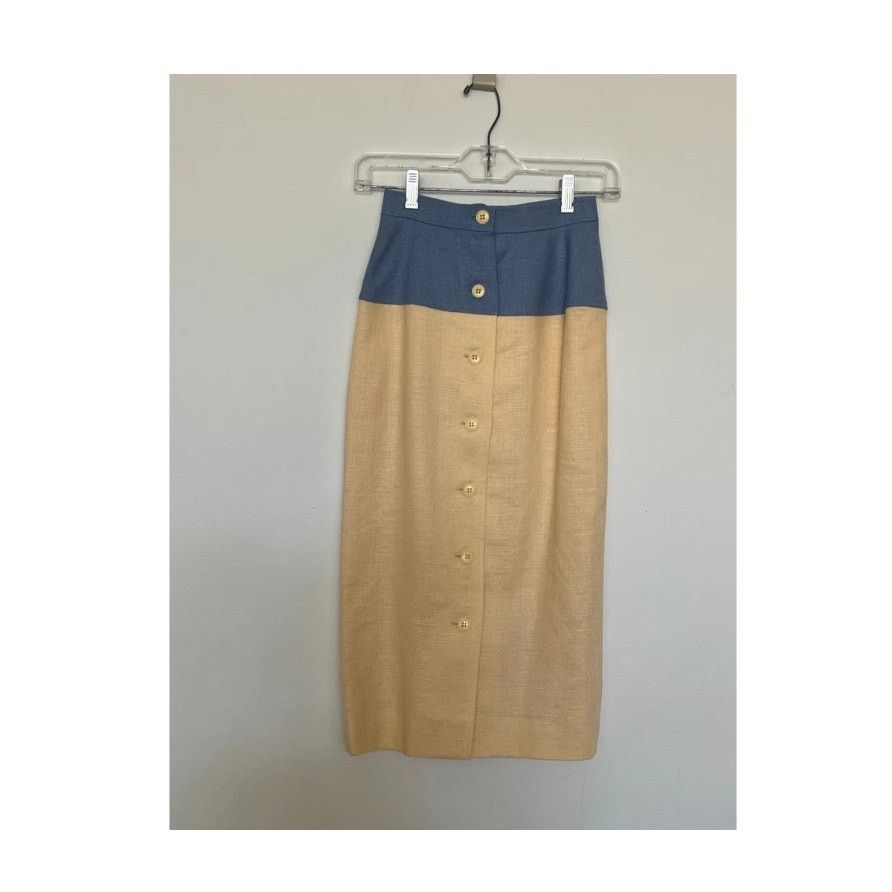 Oscar De La Renta VINTAGE 70'S Oscar De La Renta Couture SKIRT + MATCHING TOP Size 27" / US 4 / IT 40 - 8 Thumbnail