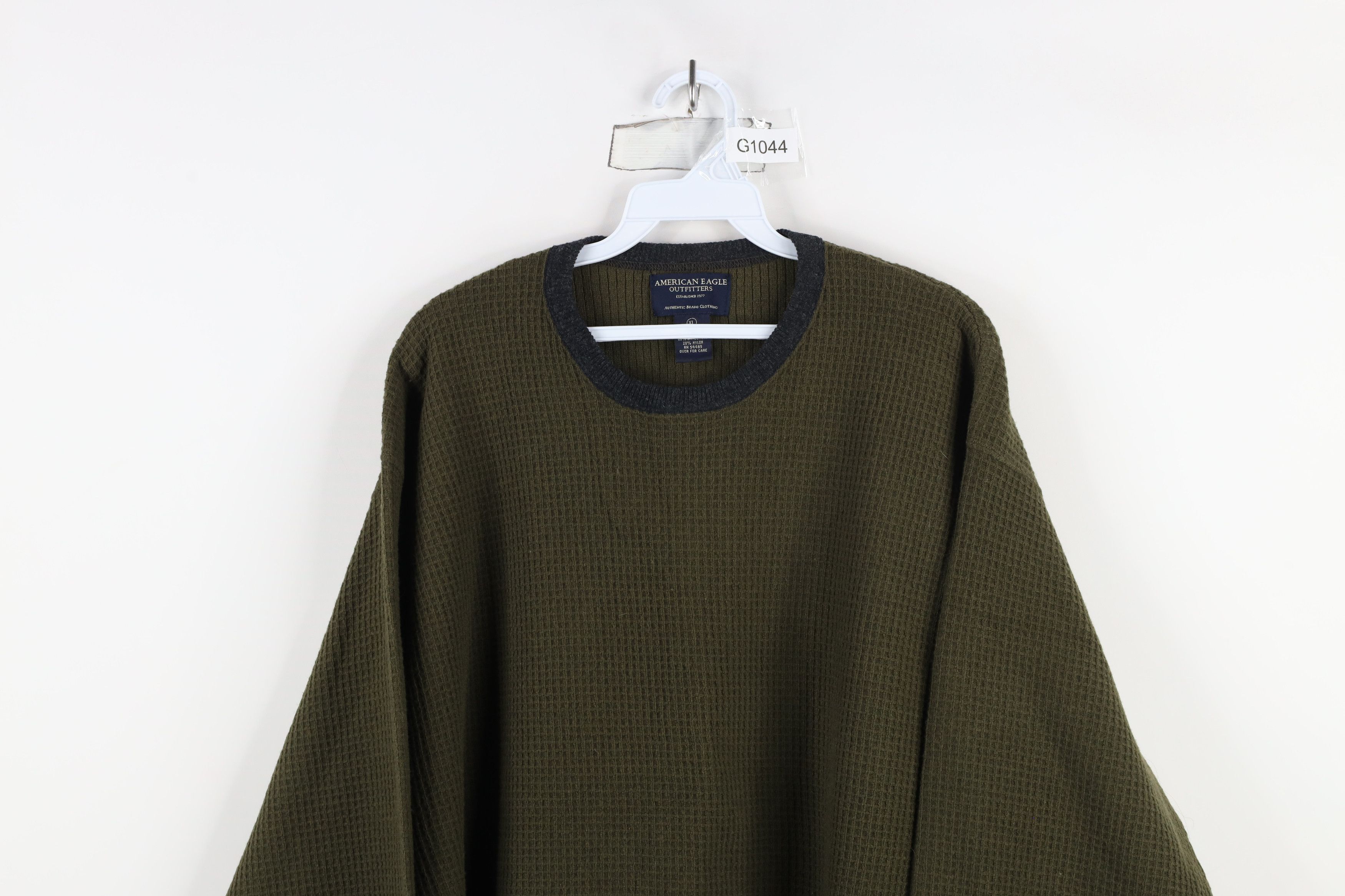 American Eagle Outfitters × Vintage Vintage 90s Y2K American Eagle Thermal Waffle Knit Sweater Size US XL / EU 56 / 4 - 2 Thumbnail