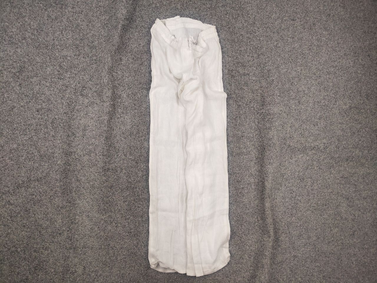 120% Lino 120% Lino Design Classic white Trouser Pants elastic waist Size 30" / US 8 / IT 44 - 1 Thumbnail