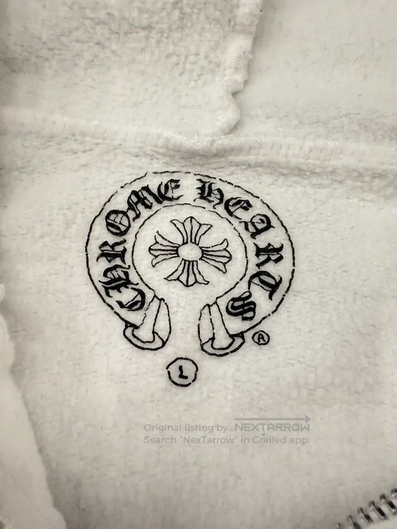 Chrome Hearts CHROME HEARTS Size L White zipper hoodie multi-element prin Size US L / EU 52-54 / 3 - 4 Thumbnail