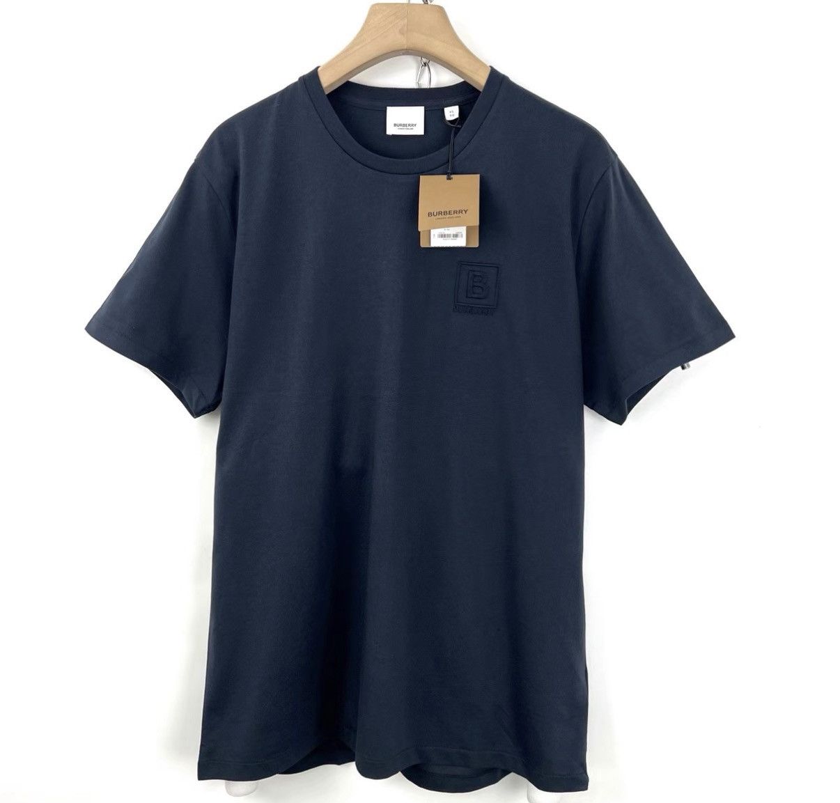 Burberry Burberry B Logo Dark Blue Embroidered Short Sleeve K12 Size US XL / EU 56 / 4 - 1 Thumbnail