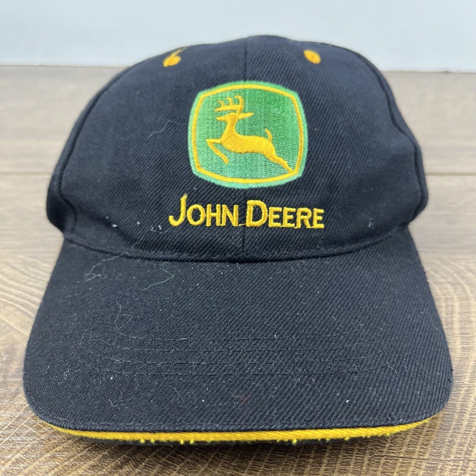 John Deere John Deere Black Hat JD John Deere Black Cap Hat Adjustable Size ONE SIZE - 3 Thumbnail