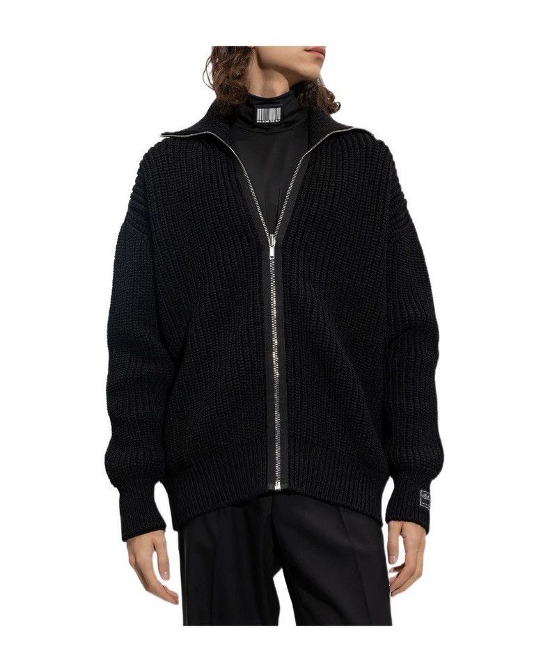 Raf Simons Raf Simons Black Knitted Zipper Coat Size S - dmc Size US S / EU 44-46 / 1 - 1 Thumbnail
