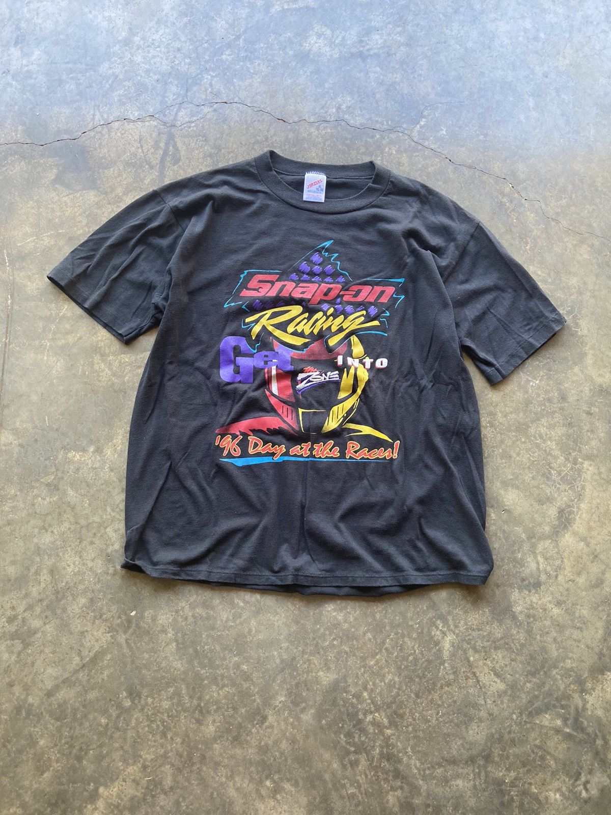 Vintage Crazy Vintage 90’s Snap on Racing USA Black T-Shirt Size US L / EU 52-54 / 3 - 1 Thumbnail