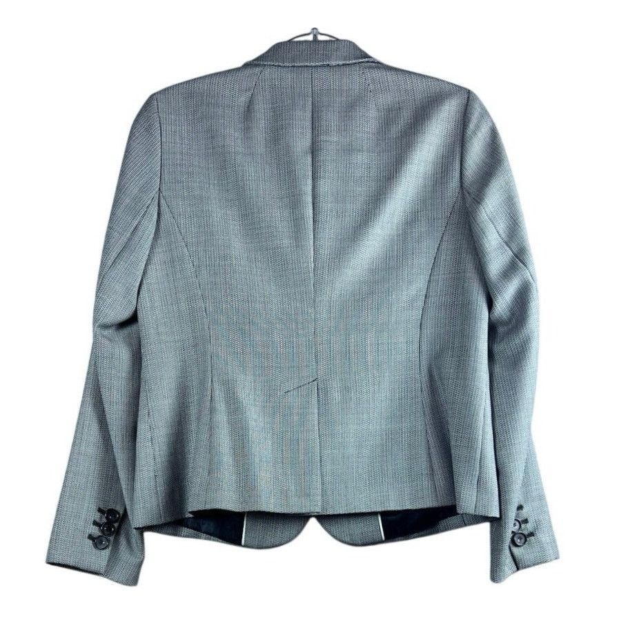 Talbots Talbots Petite 8P Gray Wool Blend Blazer Tailored Structured Size M / US 6-8 / IT 42-44 - 3 Thumbnail