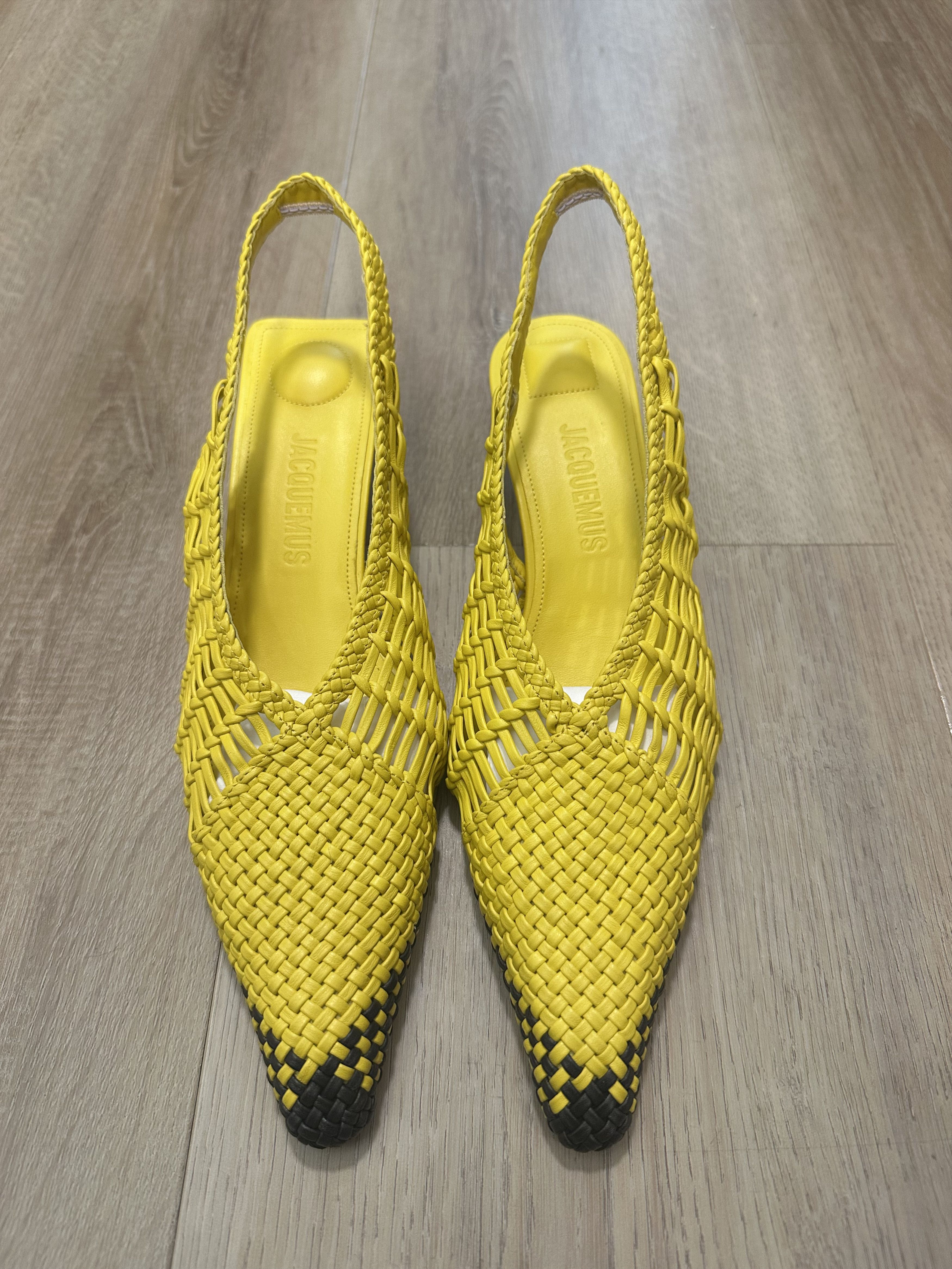 Jacquemus Yellow La Croisière 'The low Cubisto Banane' Heels Size US 8 / IT 38 - 6 Thumbnail